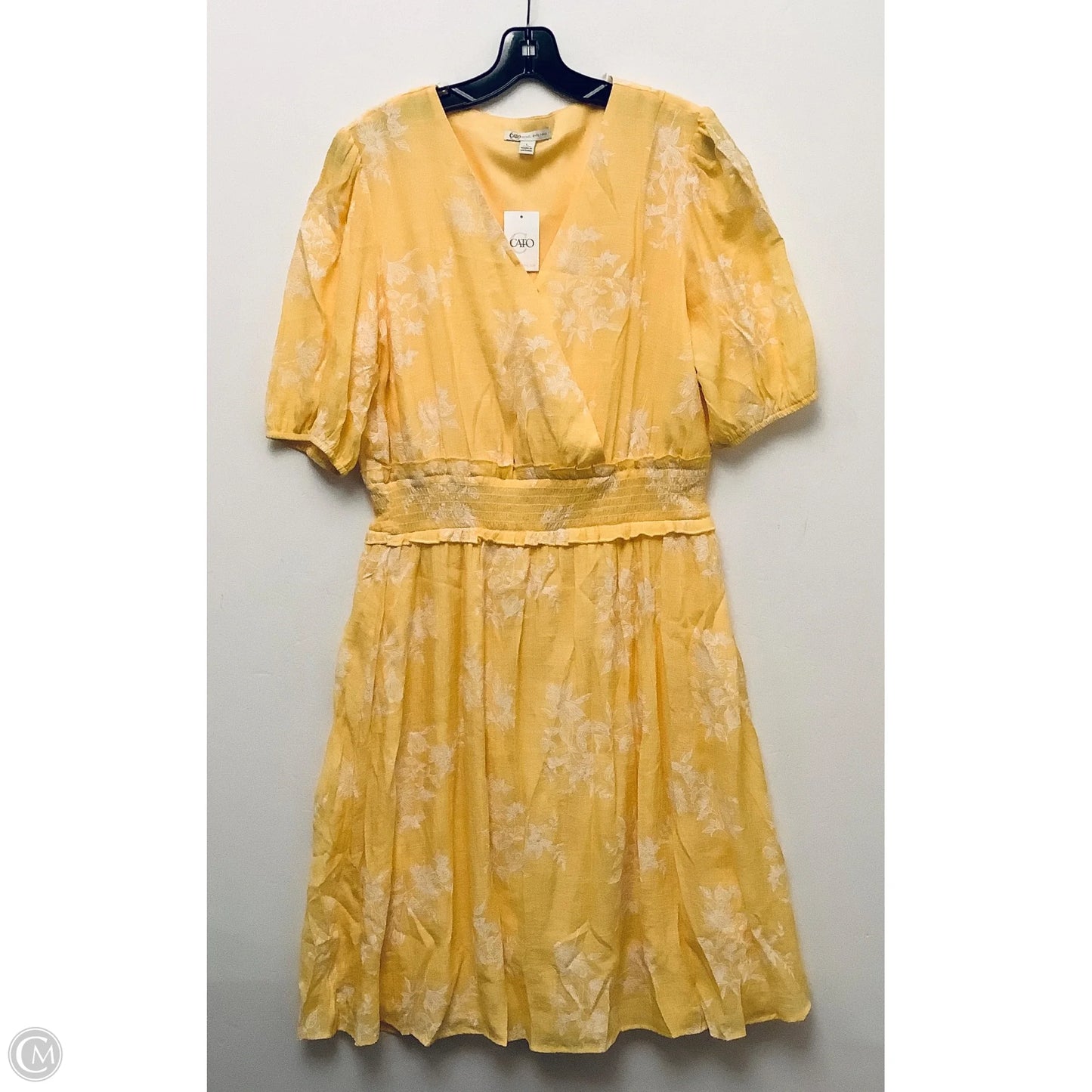Dress Casual Midi By Cato In Yellow, Size: L