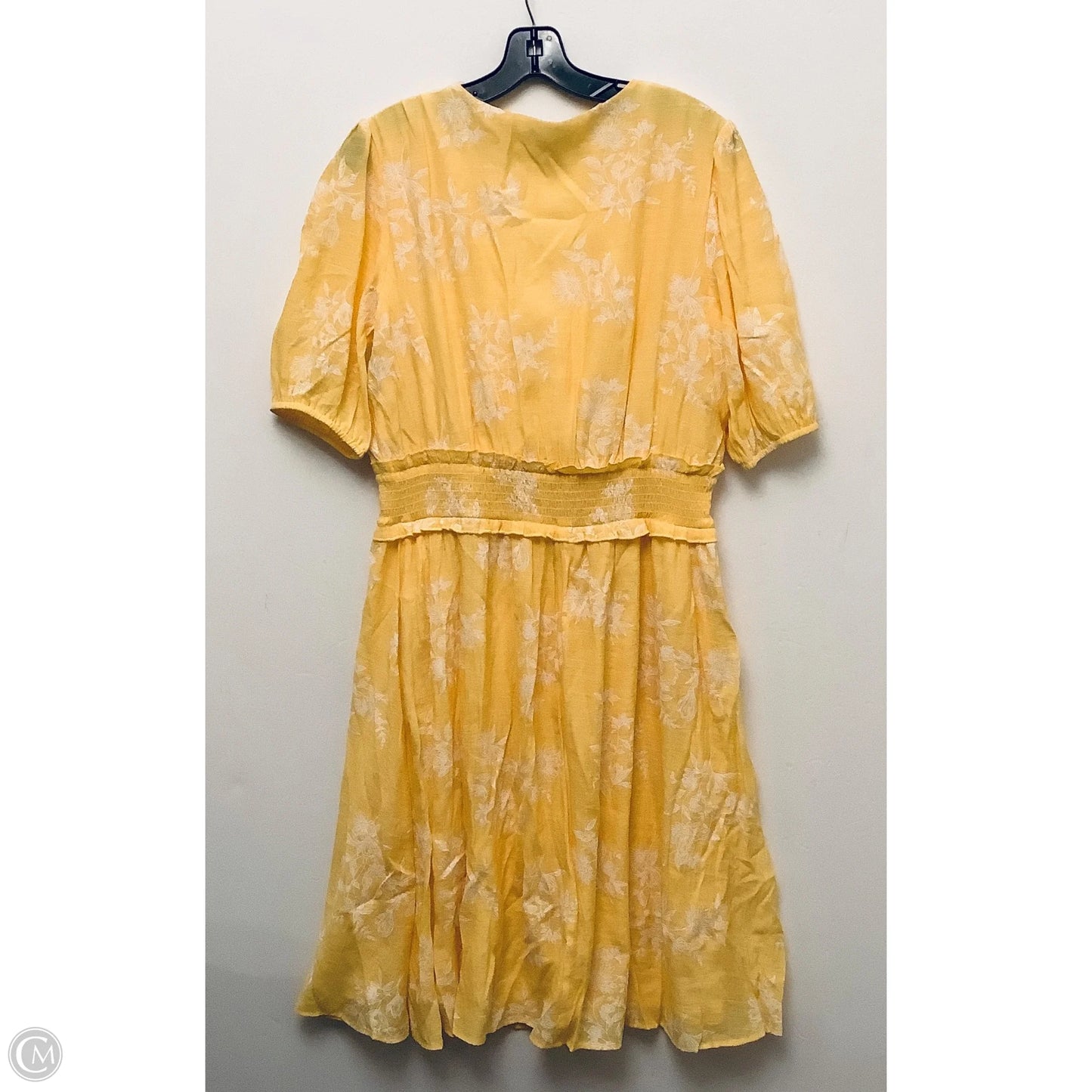 Dress Casual Midi By Cato In Yellow, Size: L