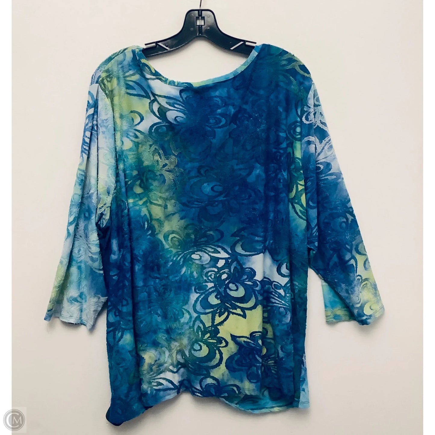 Top Long Sleeve By Ruby Rd In Blue & Green, Size: 3x