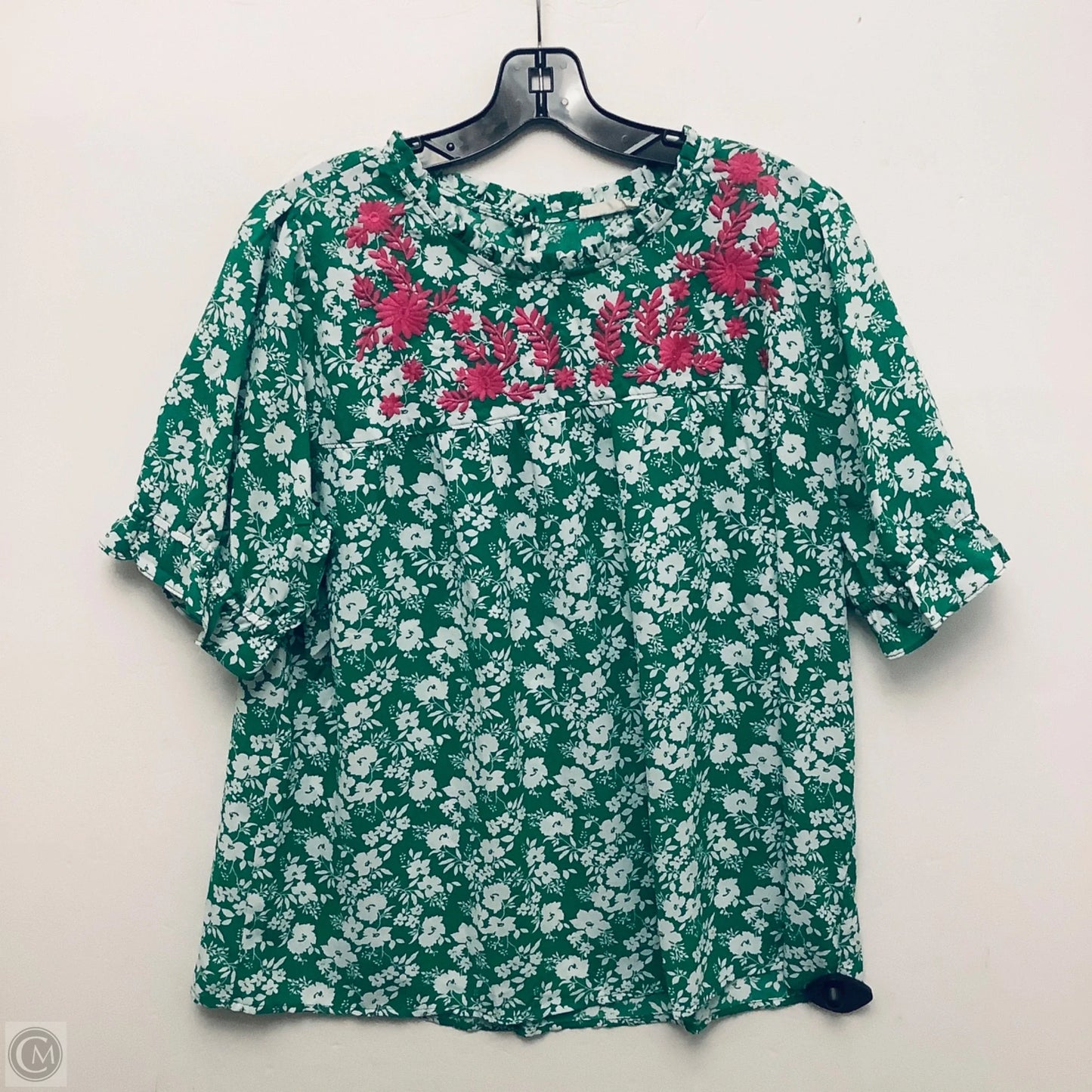 Top Short Sleeve By Clothes Mentor In Green, Size: L