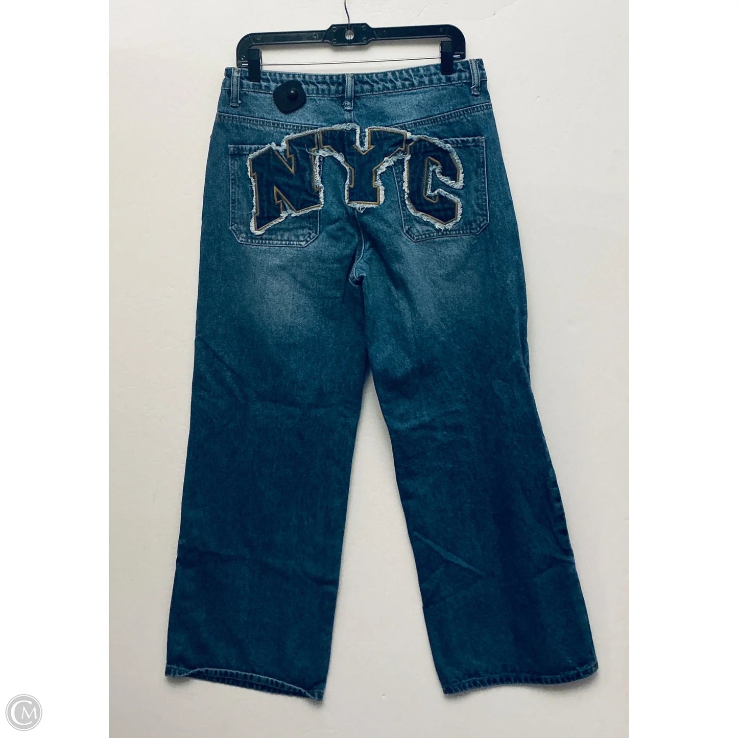 Jeans Wide Leg By Edikted In Blue Denim, Size: M