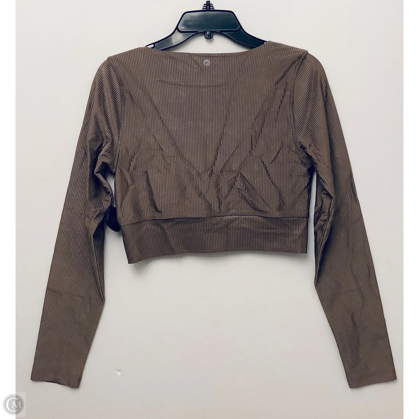 Athletic Top Long Sleeve Collar By 90 Degrees By Reflex In Brown, Size: L