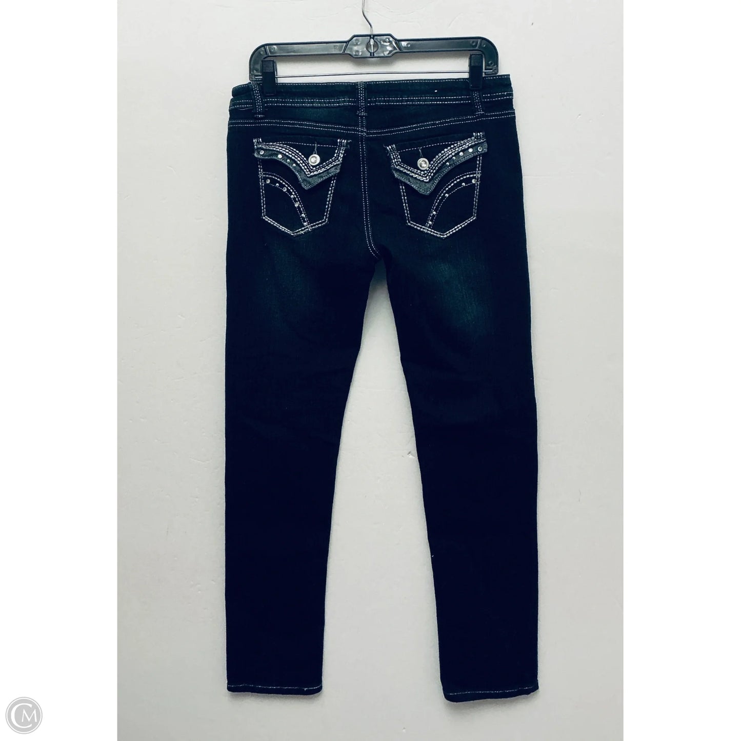Jeans Straight By Cme In Black Denim, Size: 12