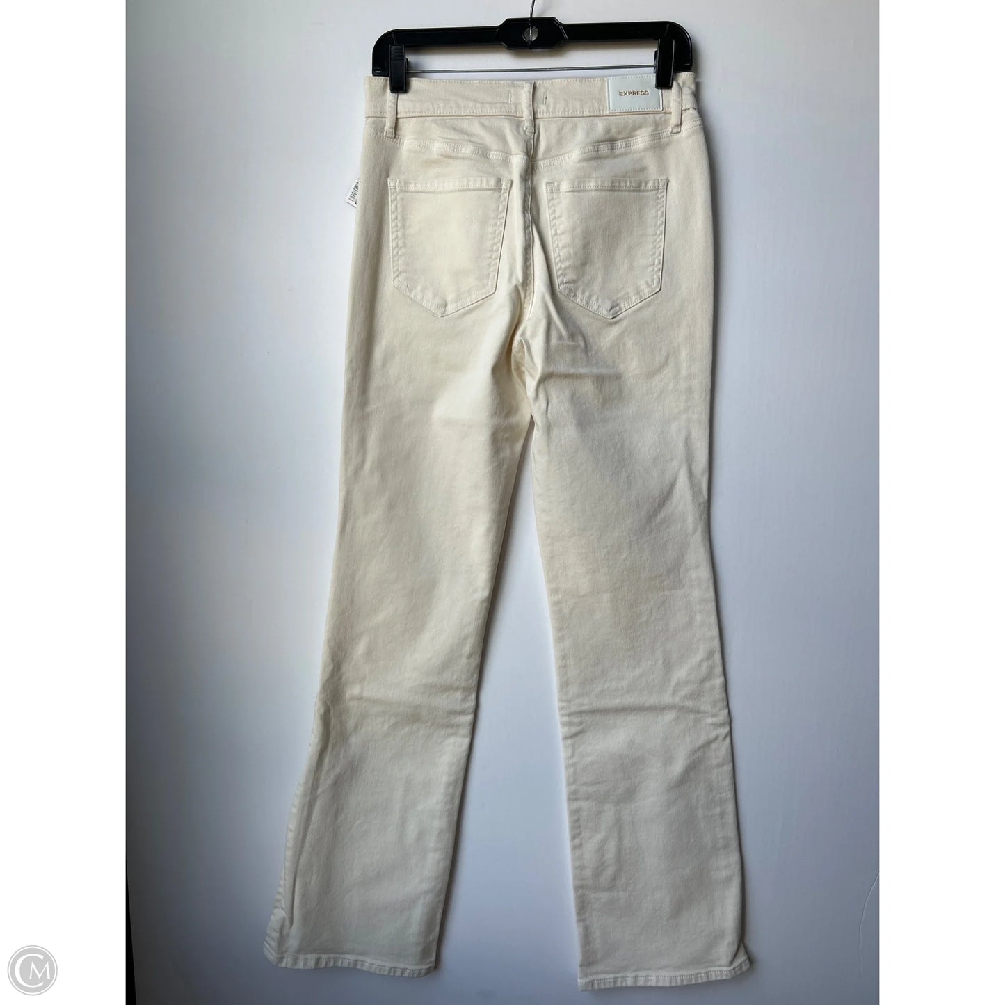 Jeans Straight By Express In White Denim, Size: 8