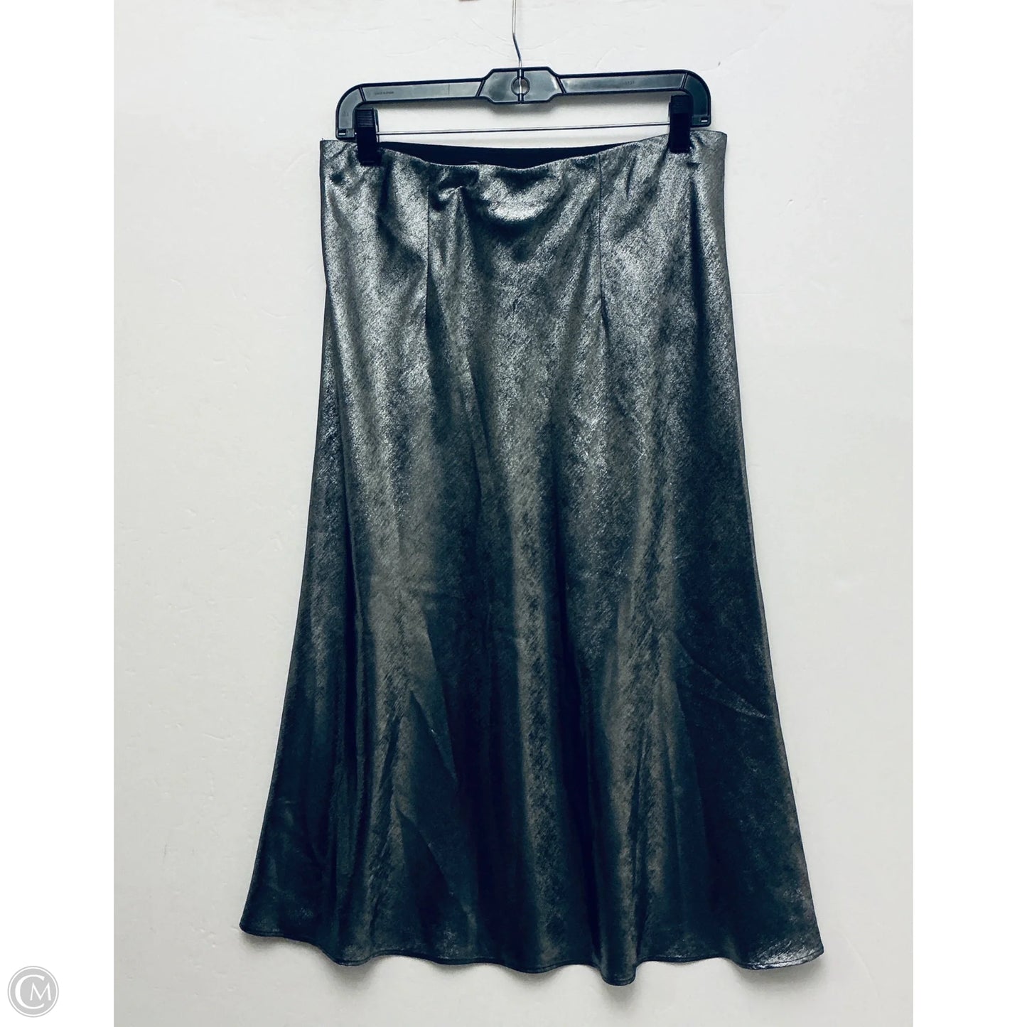 Skirt Midi By Loft In Silver, Size: M