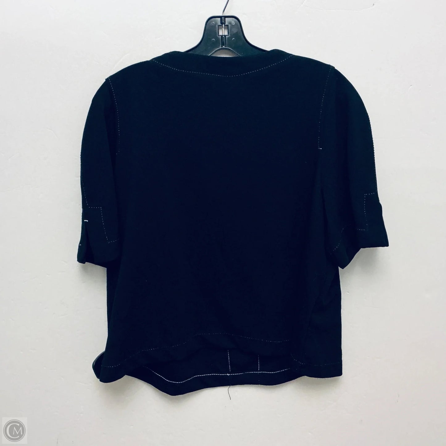 Top Short Sleeve Basic By Max Studio In Black, Size: Xl