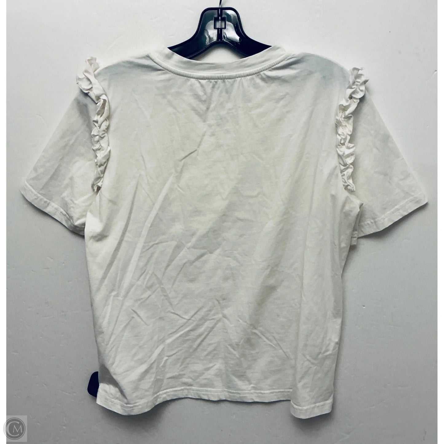 Top Short Sleeve Basic By Cme In White, Size: S