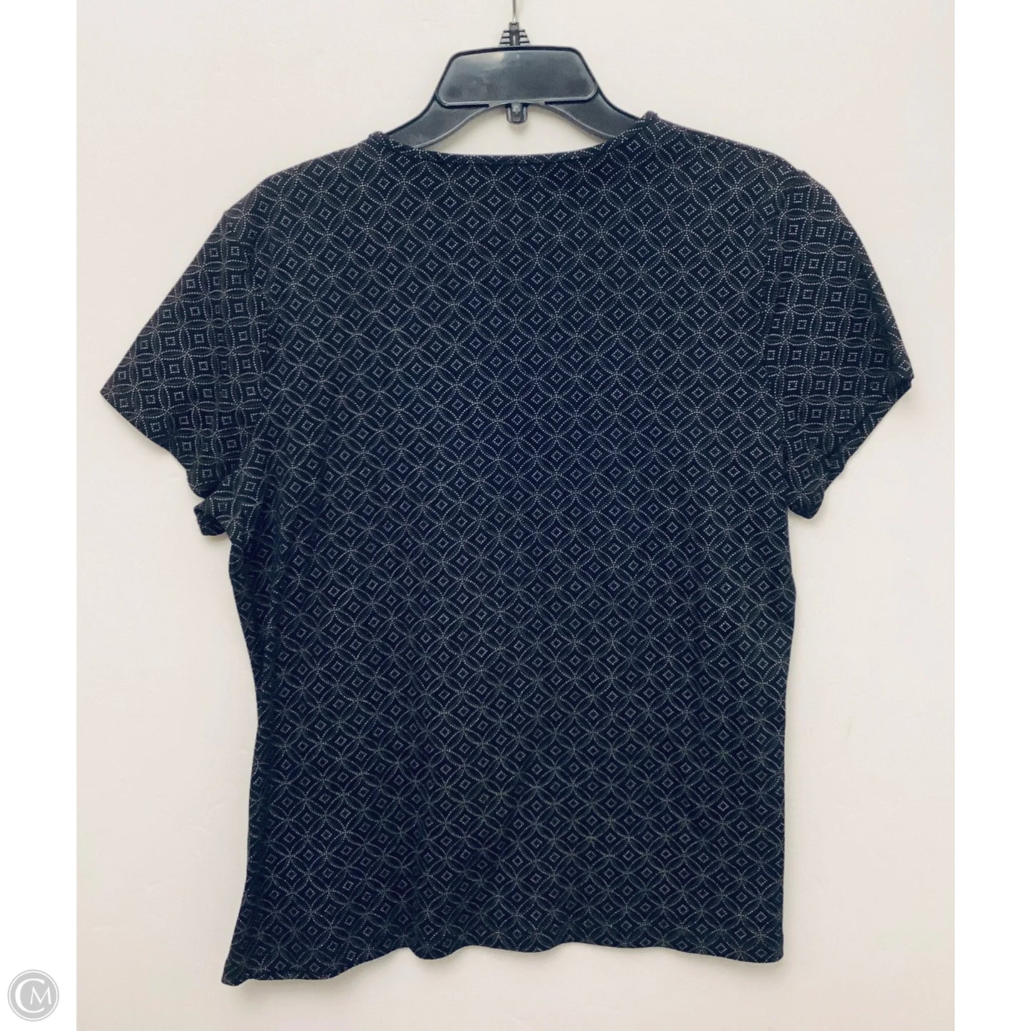 Top Short Sleeve By Croft And Barrow In Black, Size: Xl