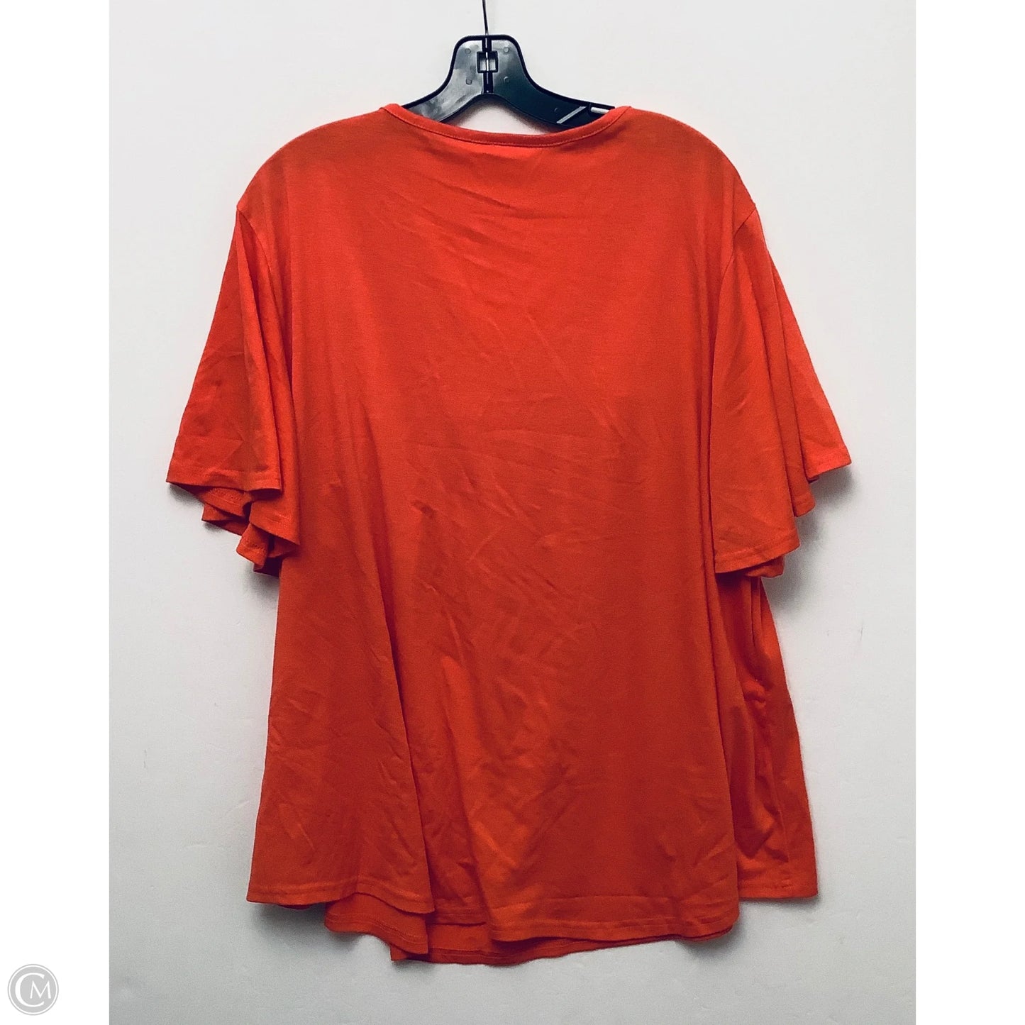 Top Short Sleeve Basic By Cme In Orange, Size: 3x