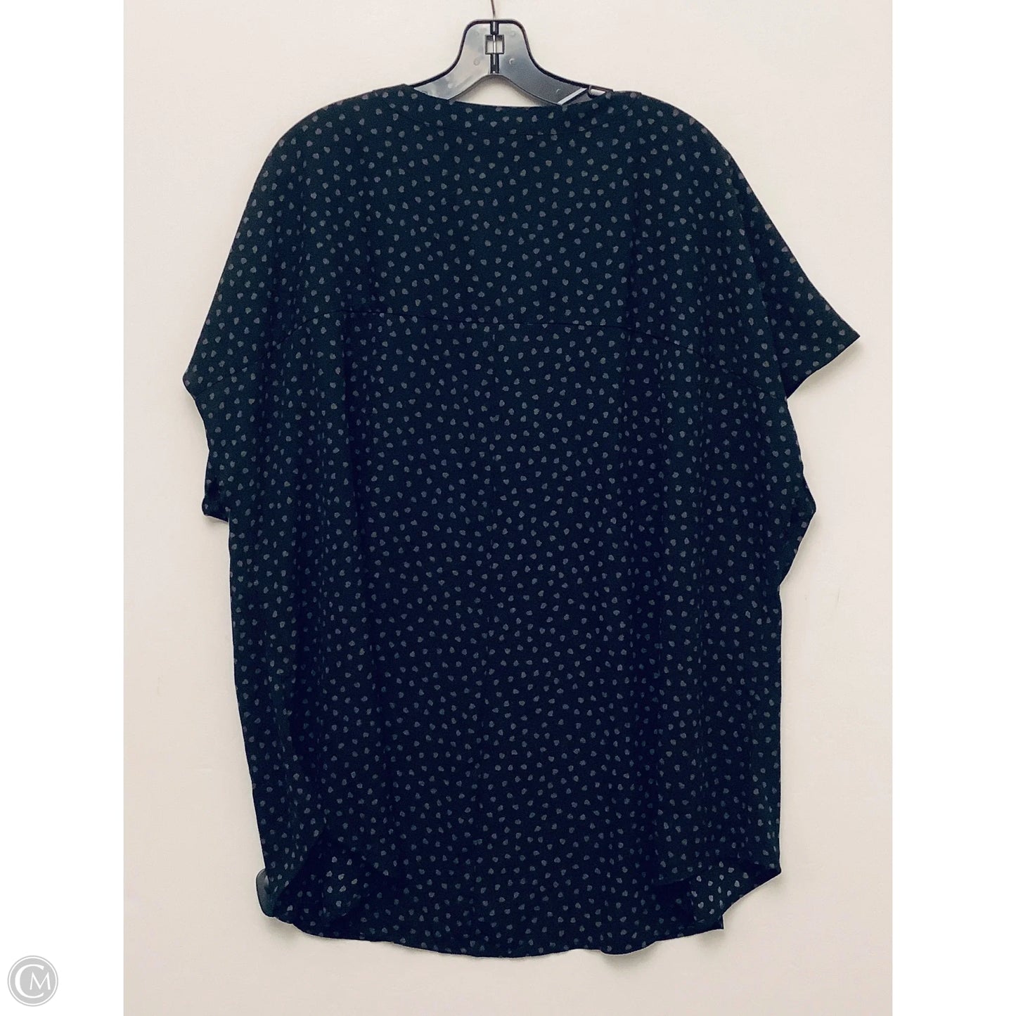 Top Short Sleeve Basic By Evri In Black, Size: 3x