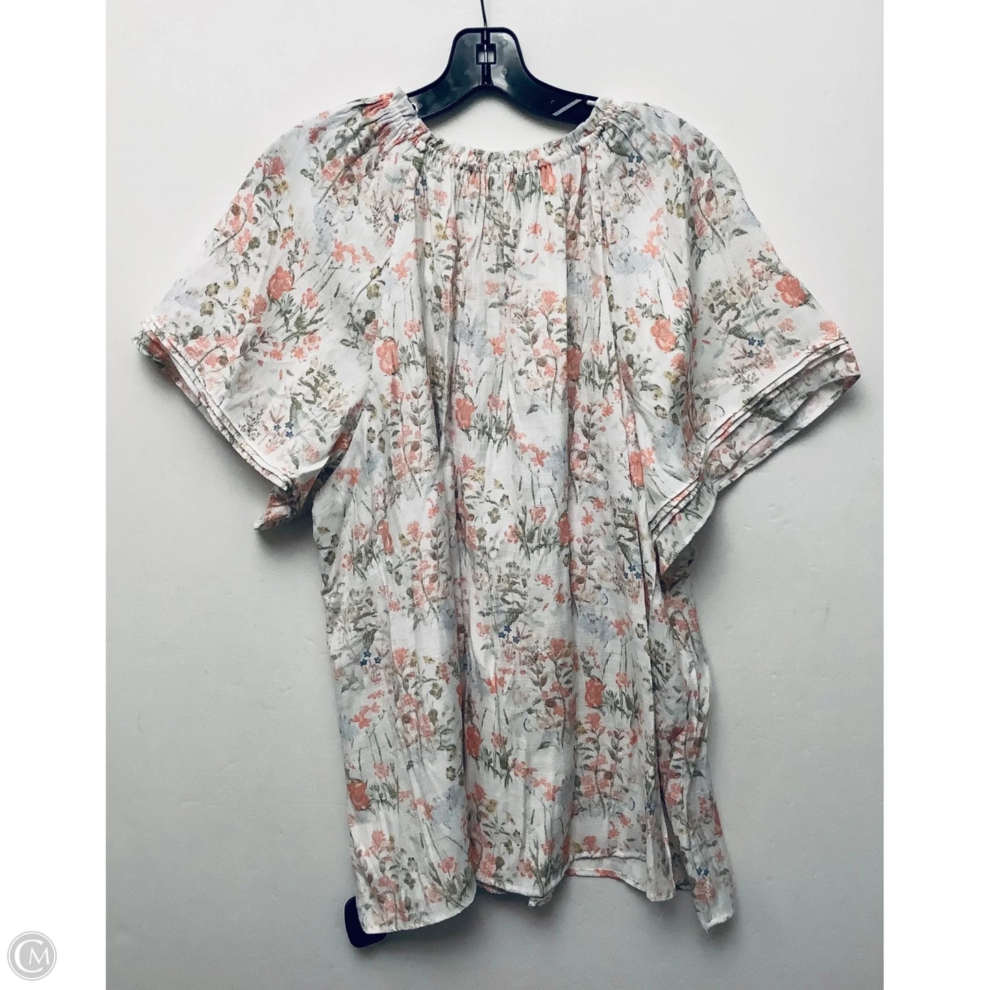 Top Short Sleeve By Wonderly In White, Size: 3x