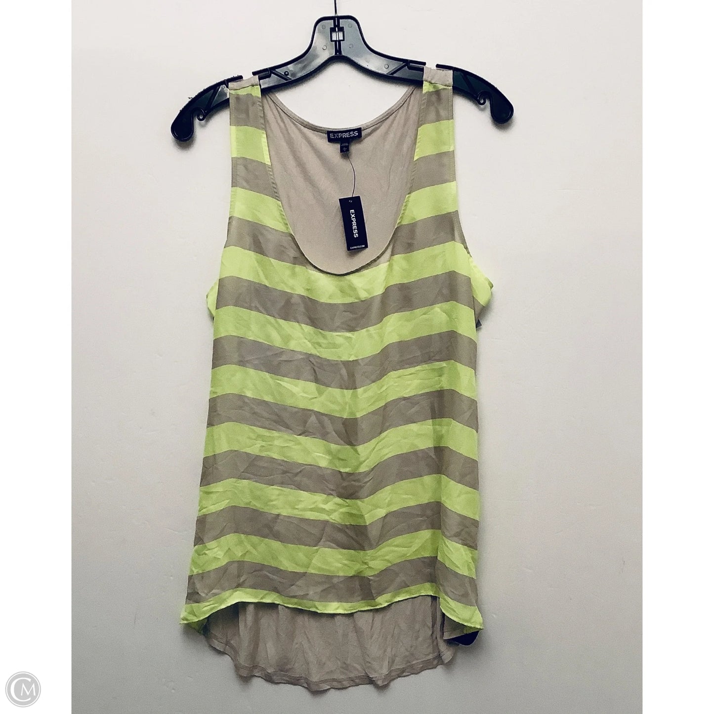 Top Sleeveless By Express In Striped Pattern, Size: L
