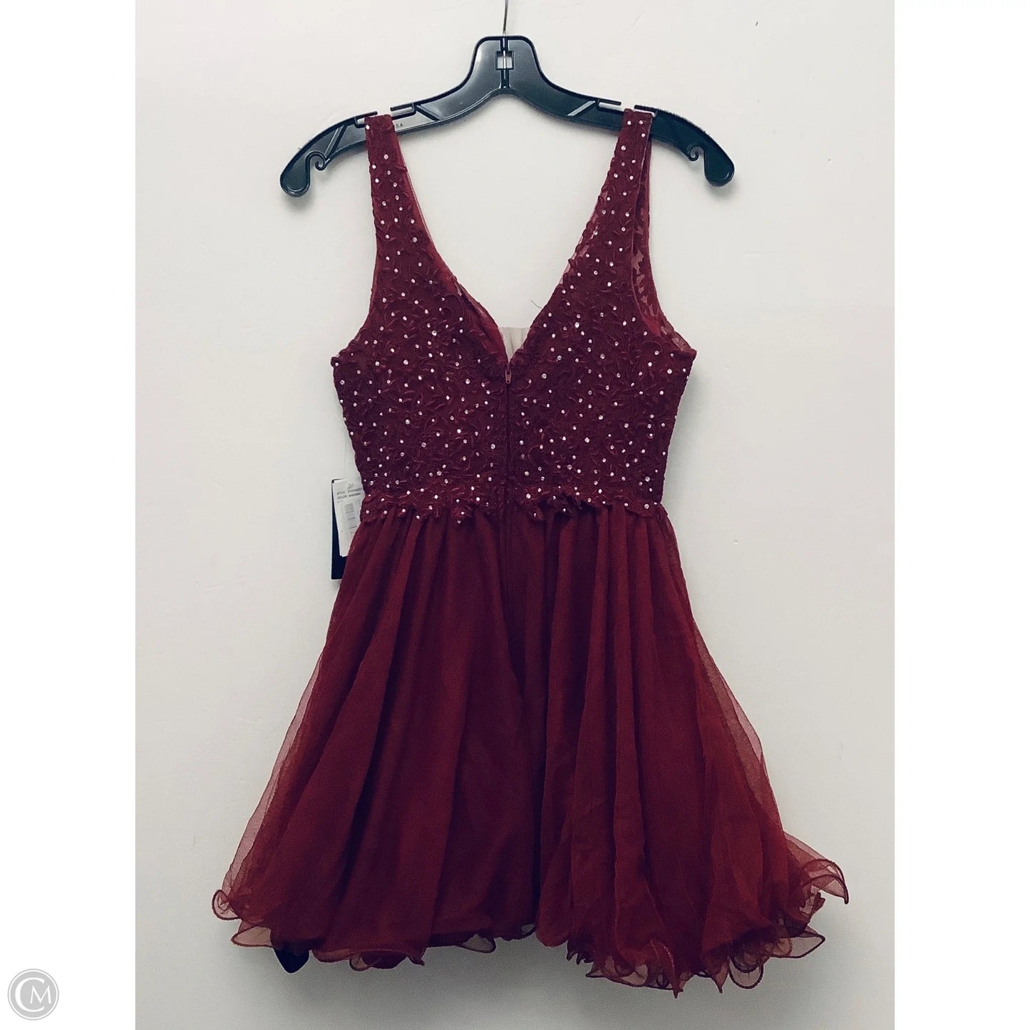 Dress Party Short By Cma In Maroon, Size: 2