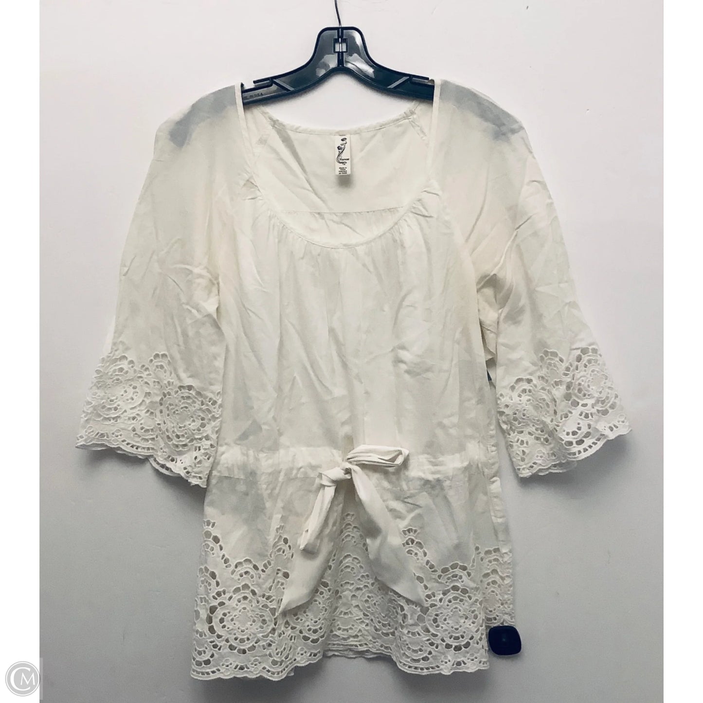 Top Long Sleeve Basic By Floreat In Cream, Size: 12
