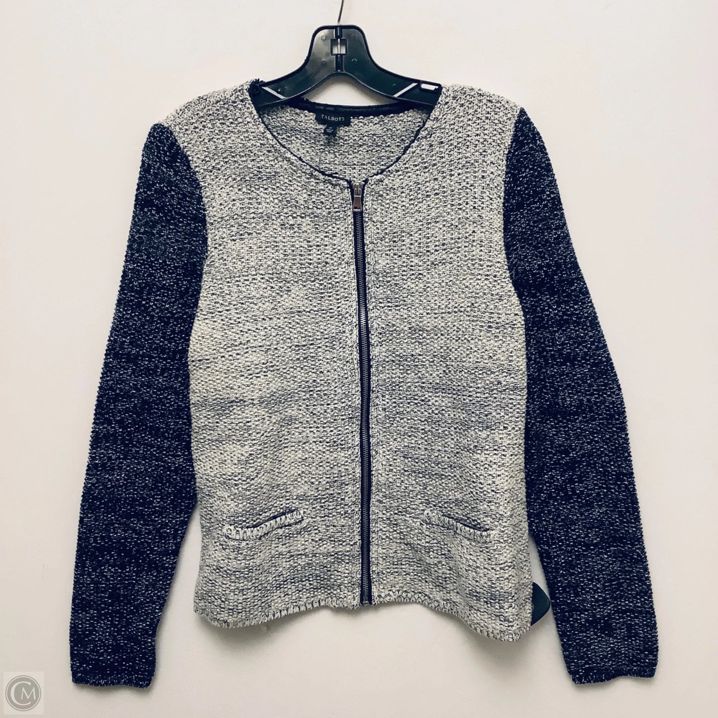 Sweater By Talbots In Black & White, Size: M