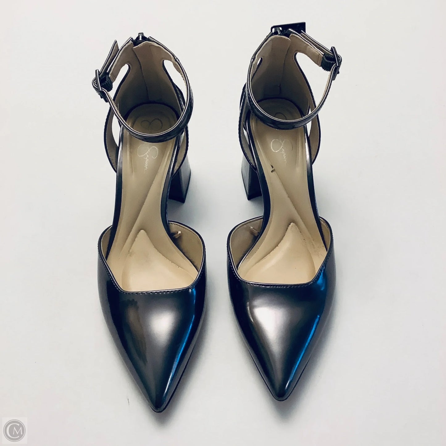 Shoes Heels Kitten By Jessica Simpson In Silver, Size: 5.5