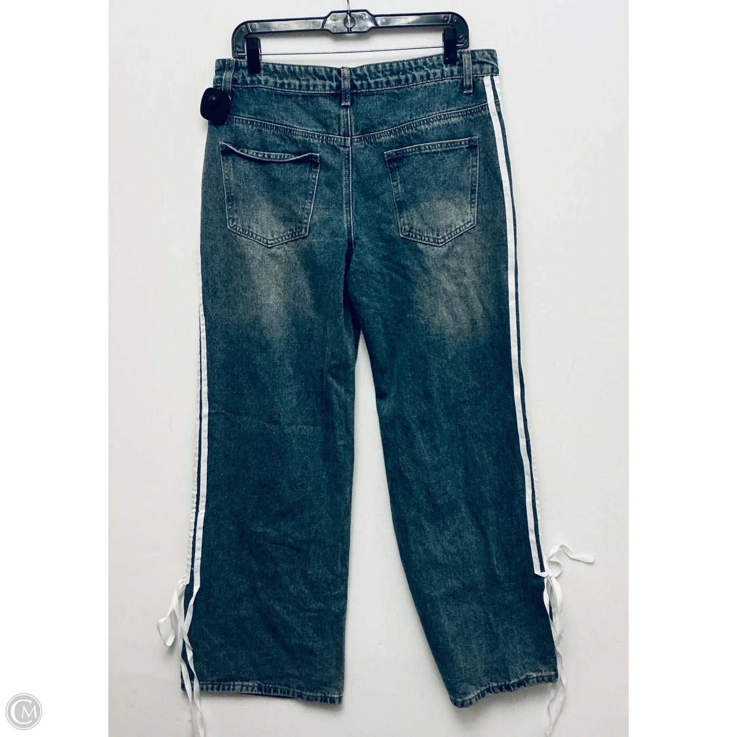 Jeans Wide Leg By Edikted In Blue Denim, Size: L
