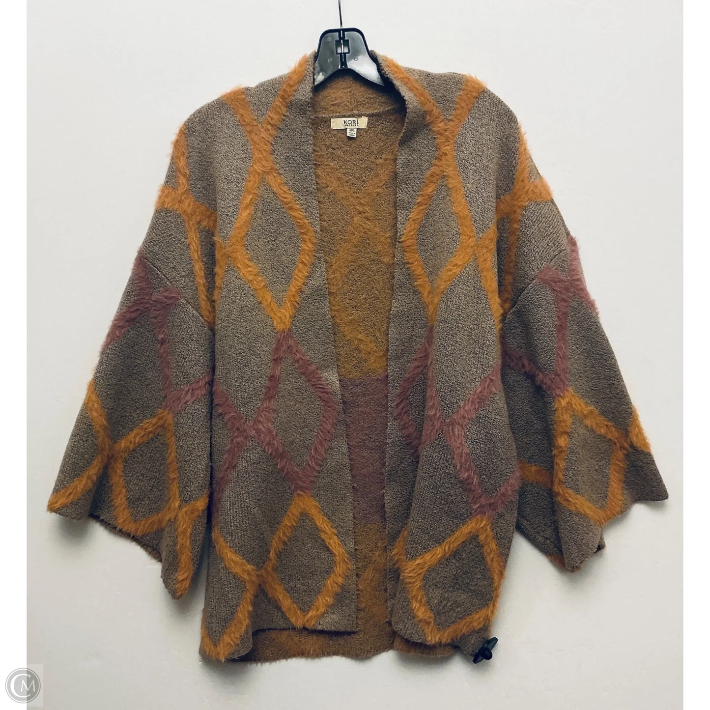 Sweater Cardigan By Kori America In Bronze, Size: M