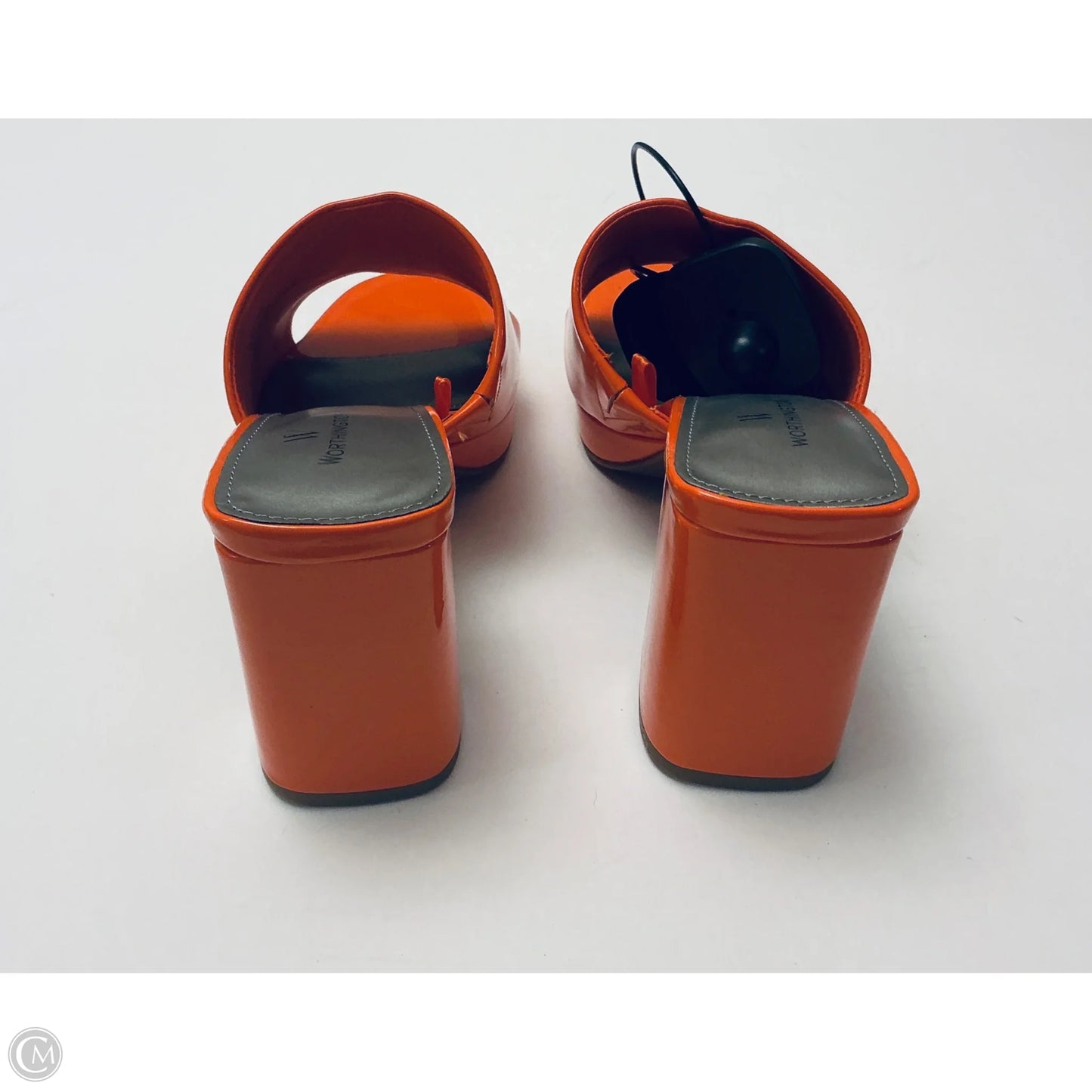 Sandals Heels Block By Worthington In Orange, Size: 6