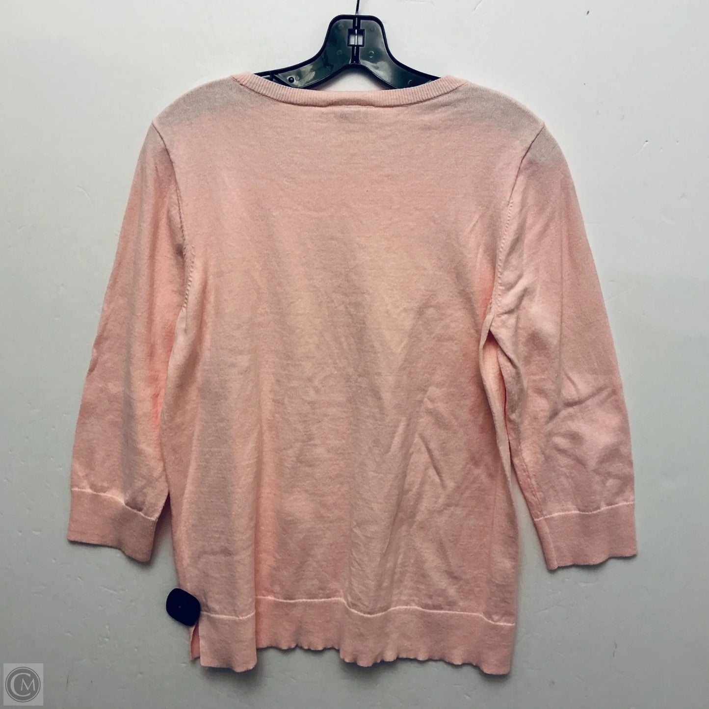 Top Long Sleeve Basic By Loft In Pink, Size: L