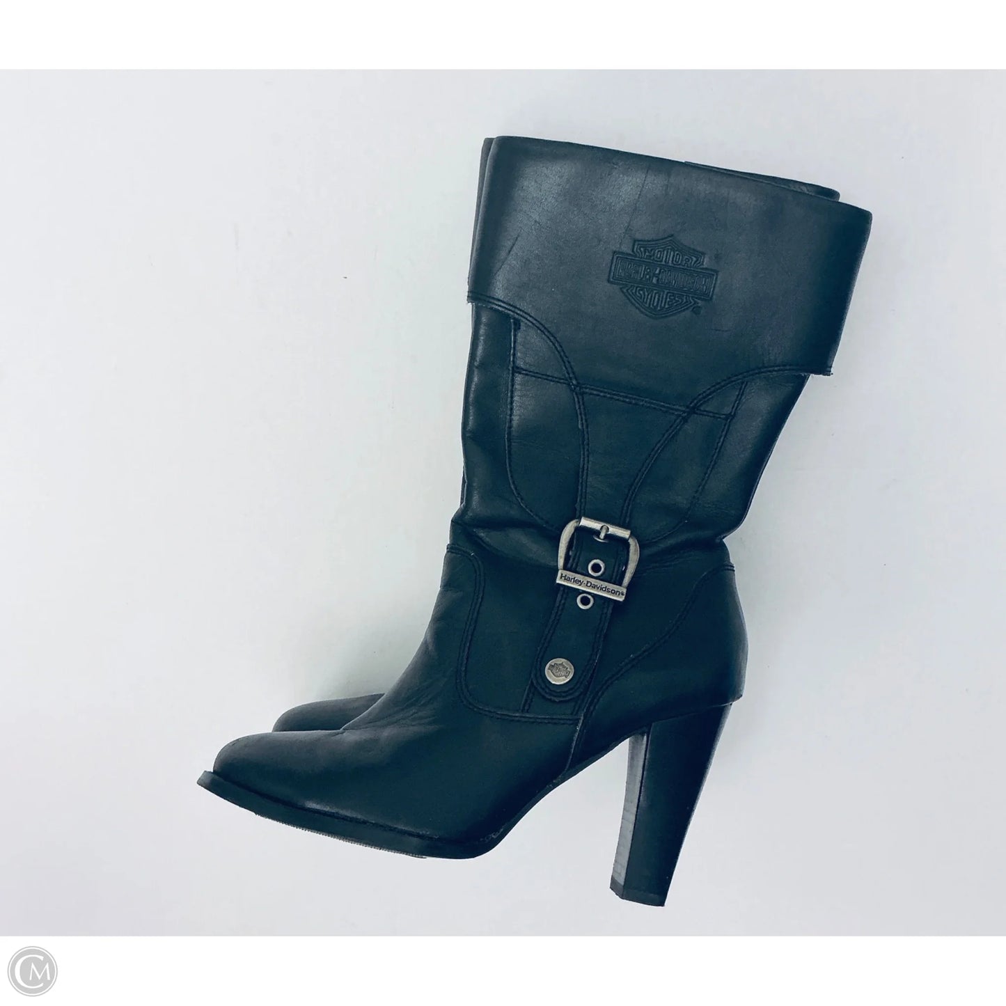 Boots Ankle Heels By Harley Davidson In Black, Size: 7