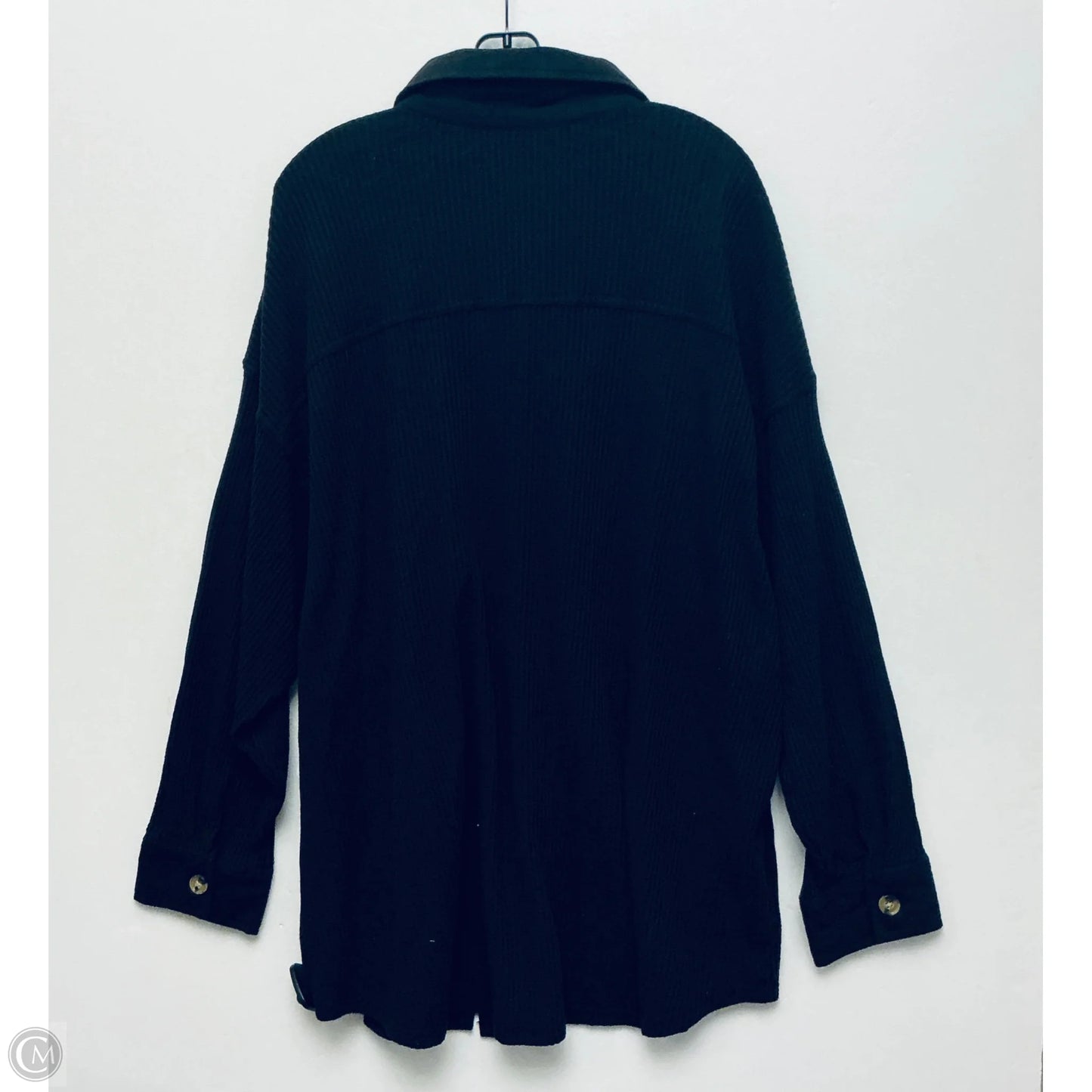 Jacket Shirt By Terra & Sky In Black, Size: 3x