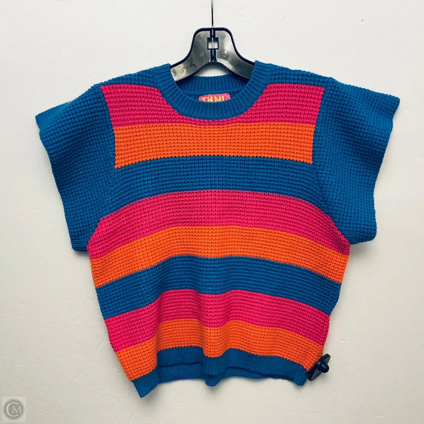 Sweater Short Sleeve By Thml In Blue, Size: Xs