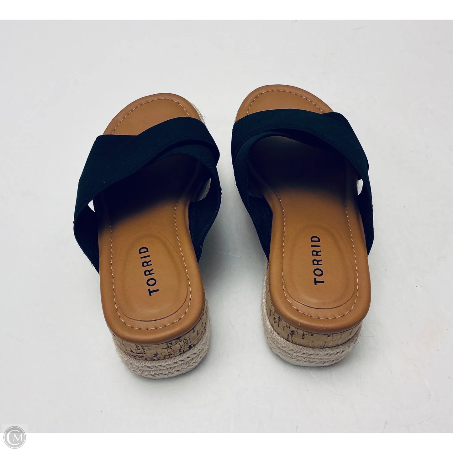 Sandals Heels Wedge By Torrid In Black, Size: 7.5