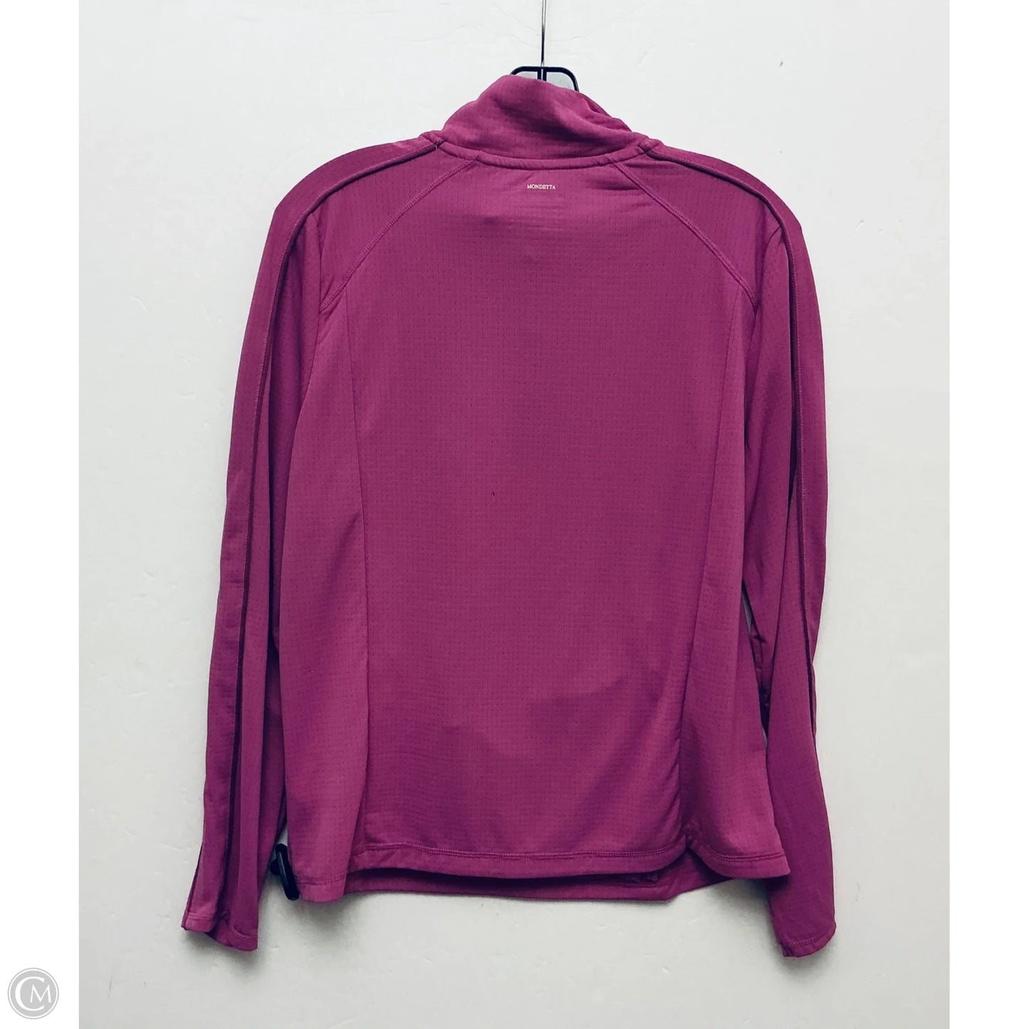 Athletic Top Long Sleeve Collar By Mondetta In Purple, Size: L