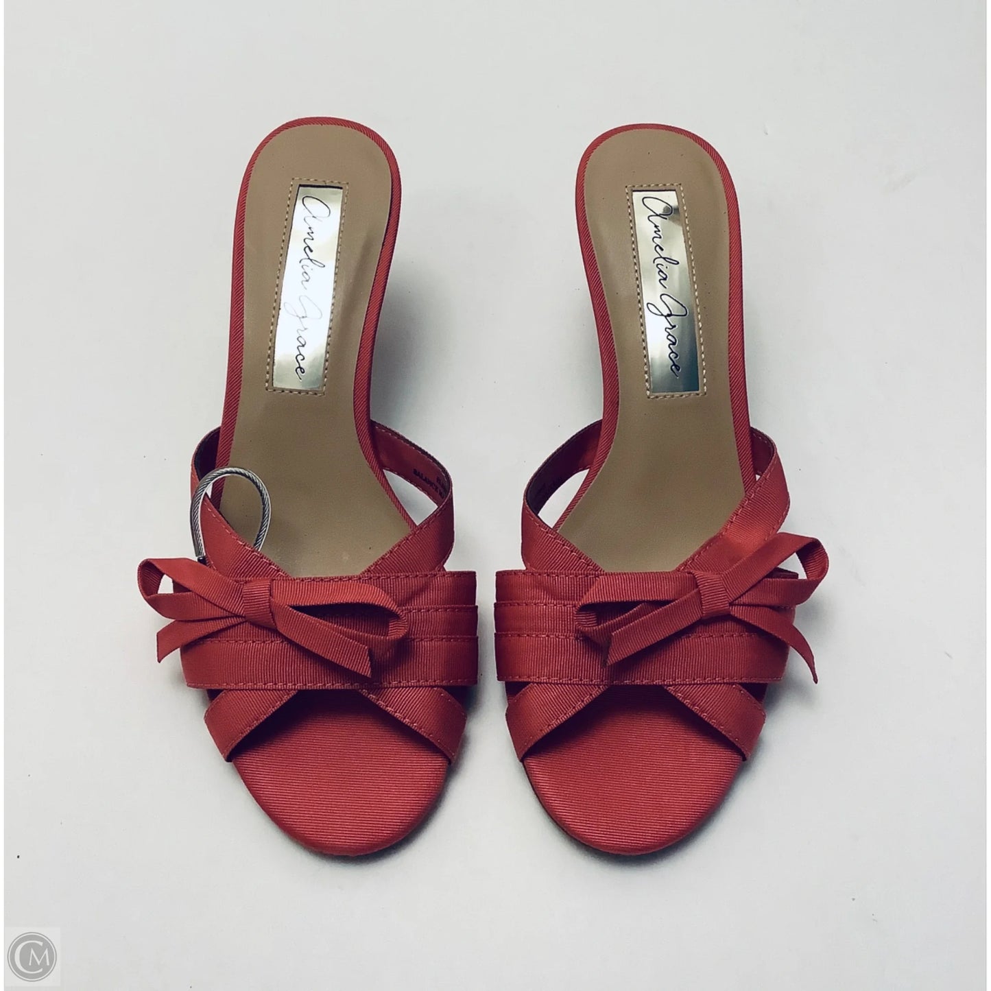 Sandals Heels Kitten By Clothes Mentor In Pink, Size: 6.5