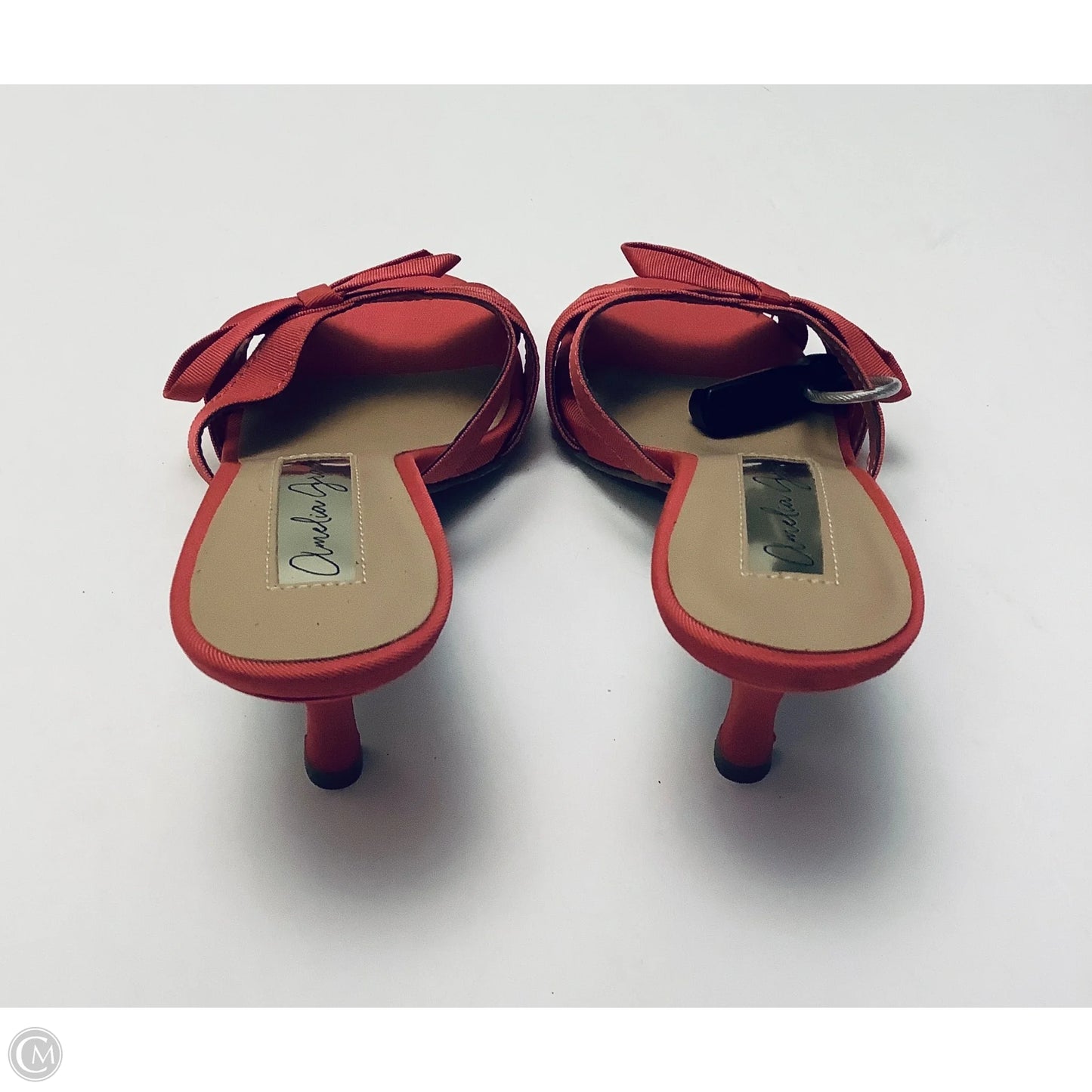 Sandals Heels Kitten By Clothes Mentor In Pink, Size: 6.5