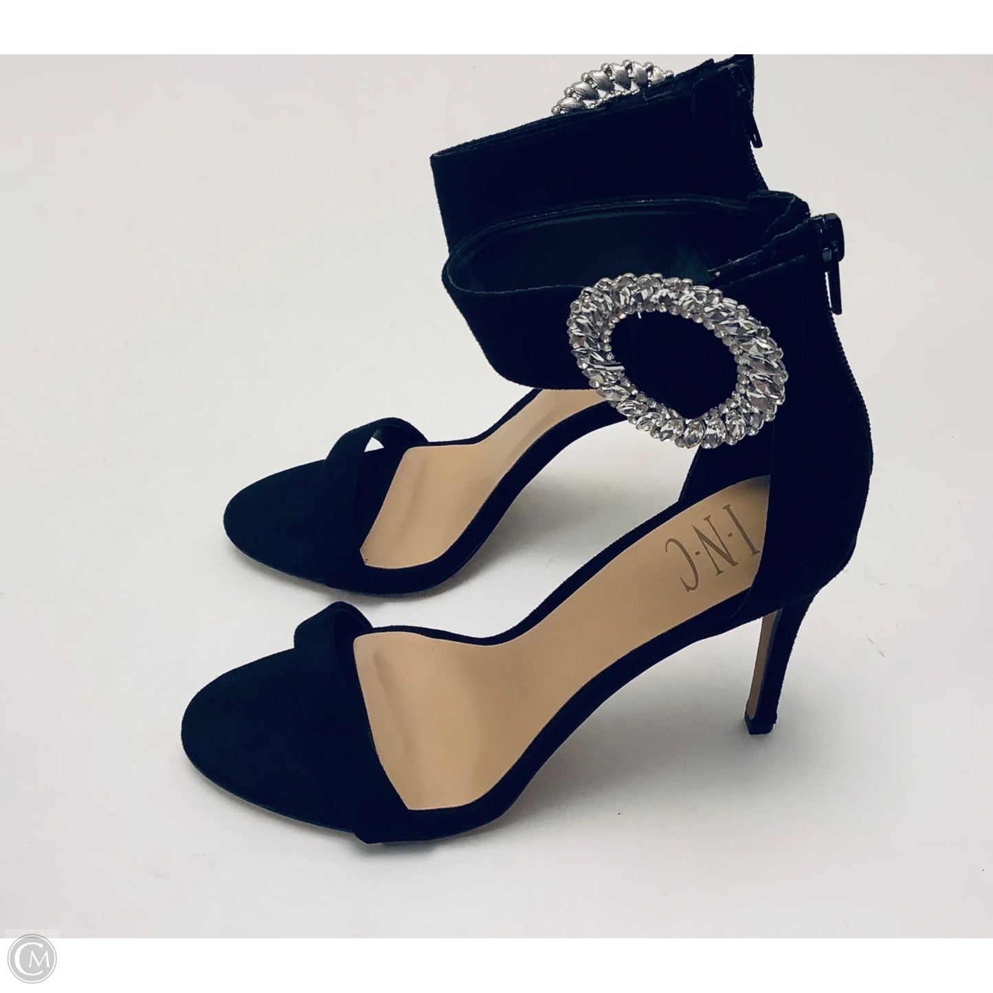 Sandals Heels Stiletto By Inc In Black, Size: 6.5