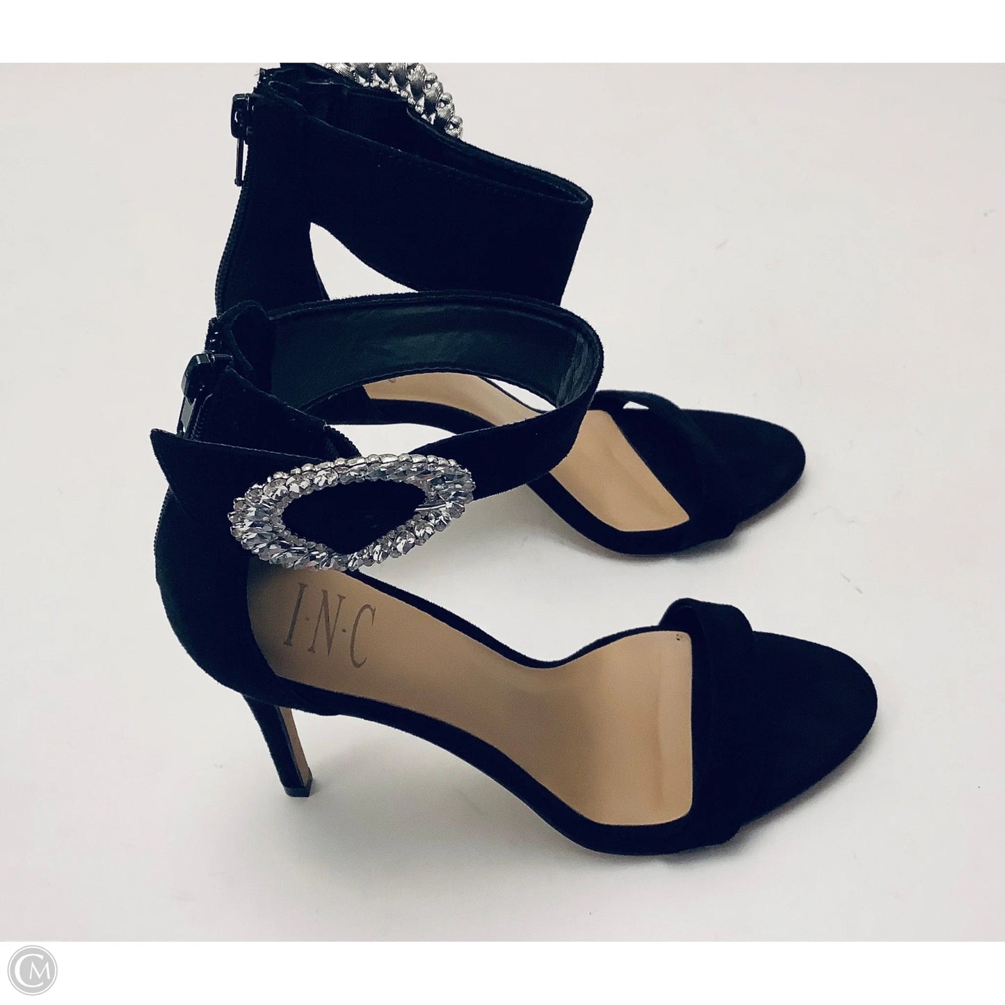 Sandals Heels Stiletto By Inc In Black, Size: 6.5