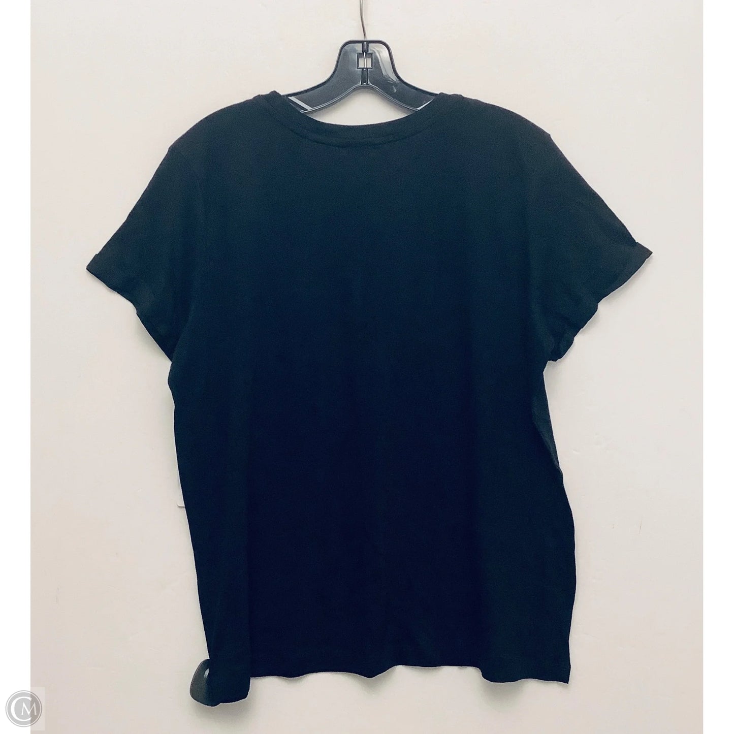 Top Short Sleeve Basic By Clothes Mentor In Black, Size: L