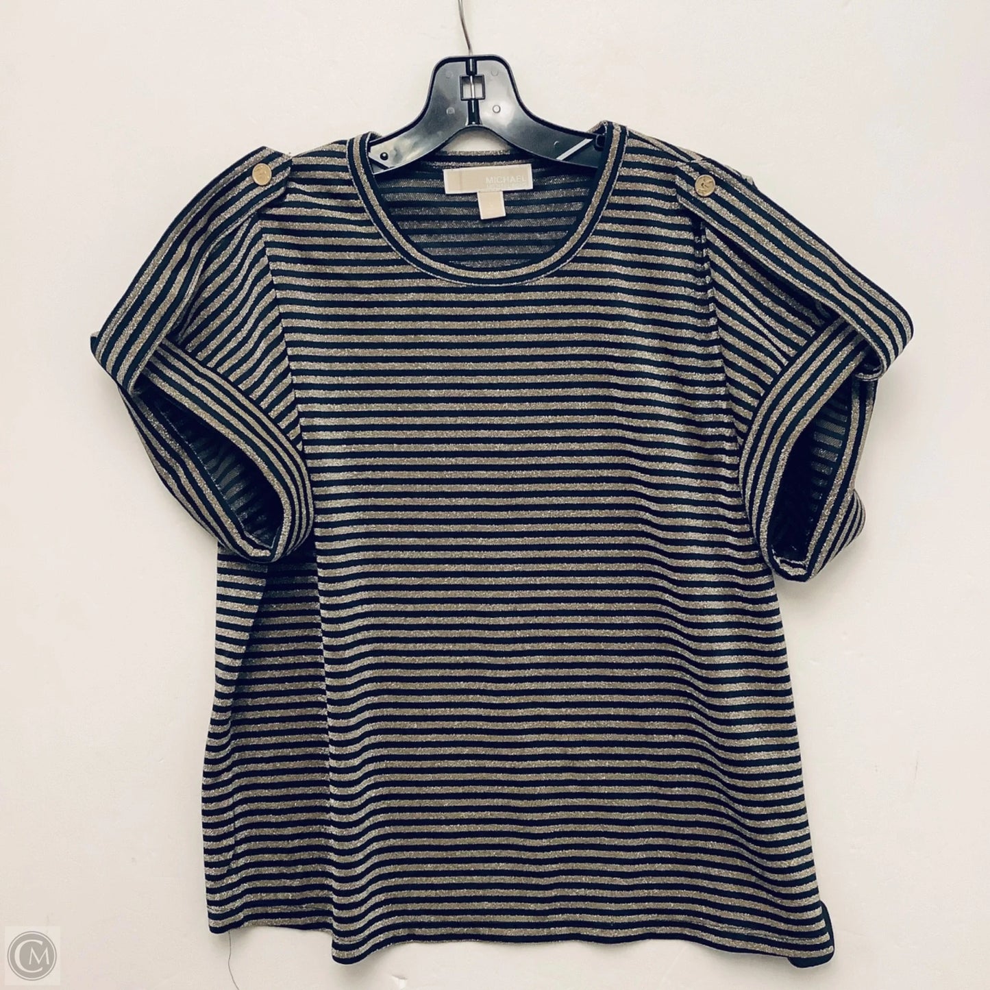 Top Short Sleeve By Michael By Michael Kors In Navy, Size: L