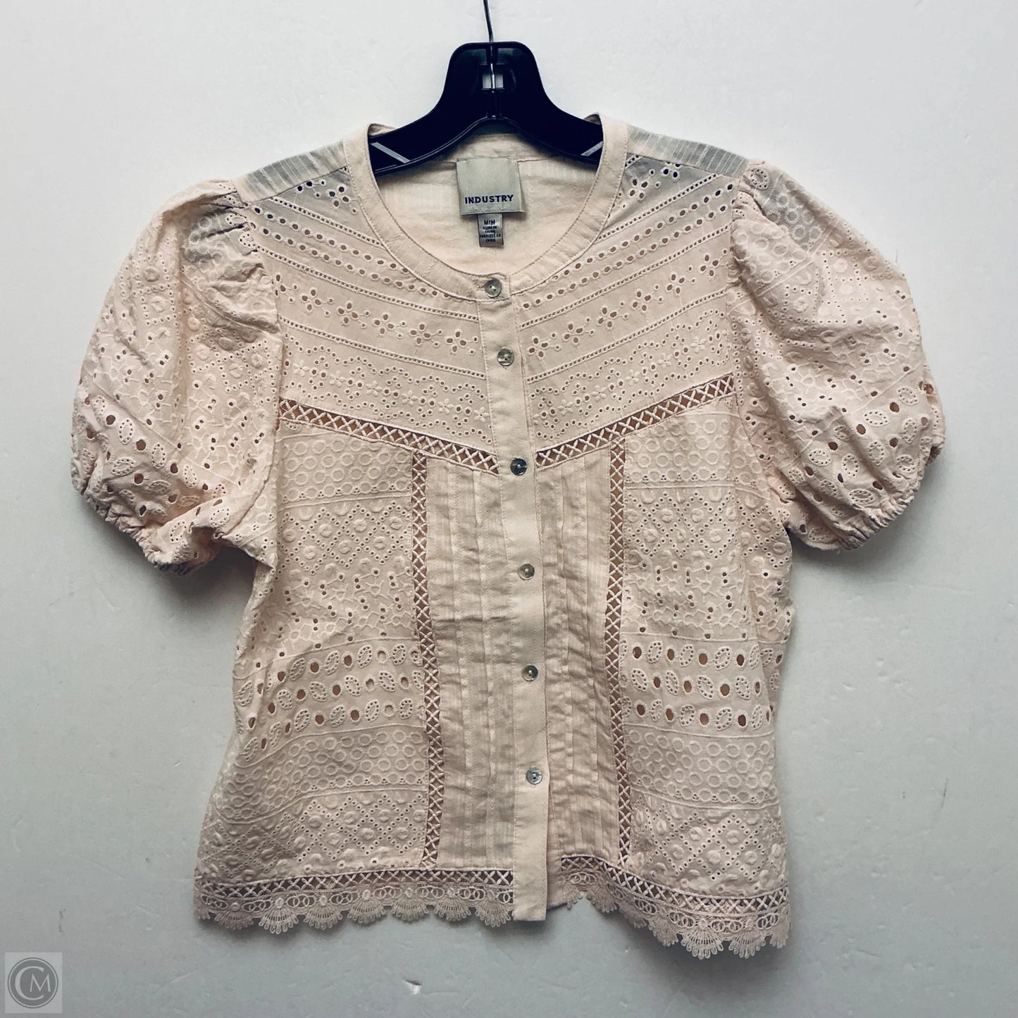 Top Short Sleeve By Industry In Pink, Size: M