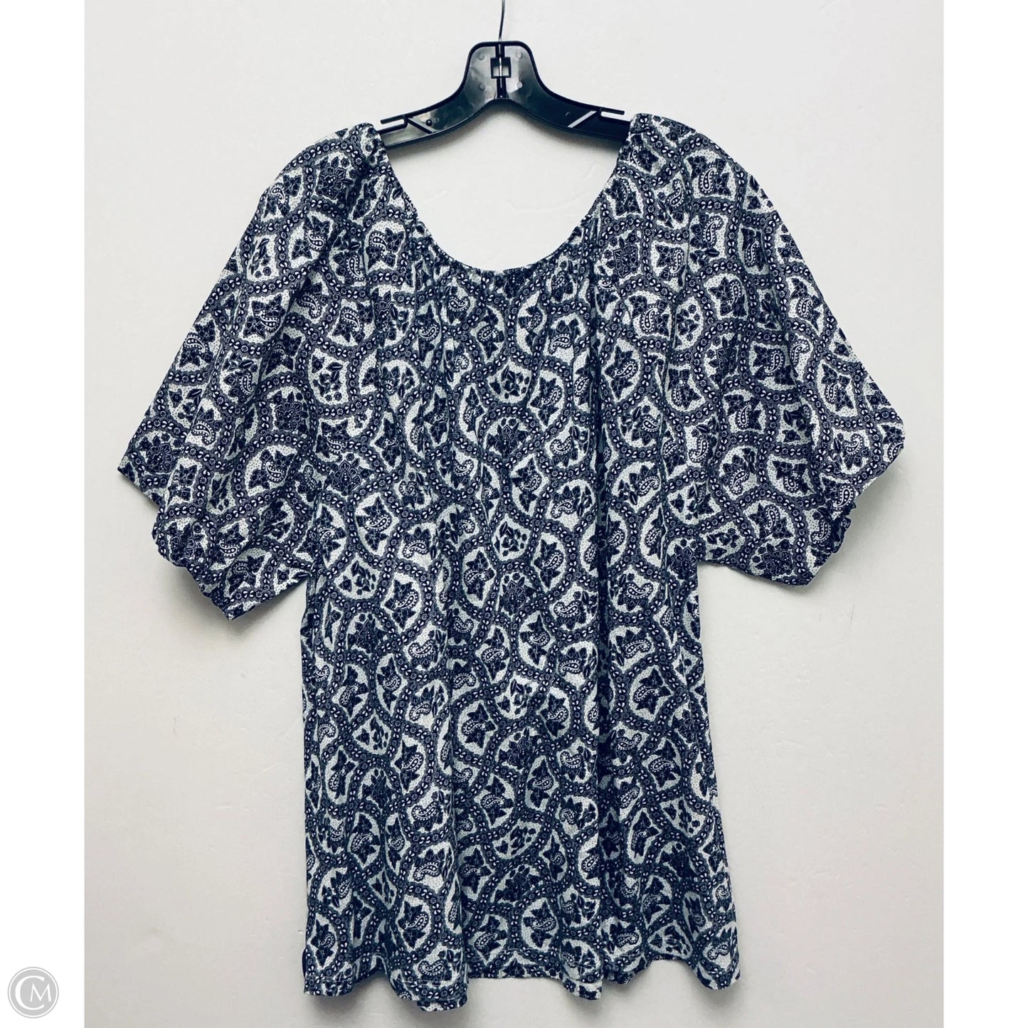 Top Short Sleeve By Lane Bryant In Black & White, Size: 4x