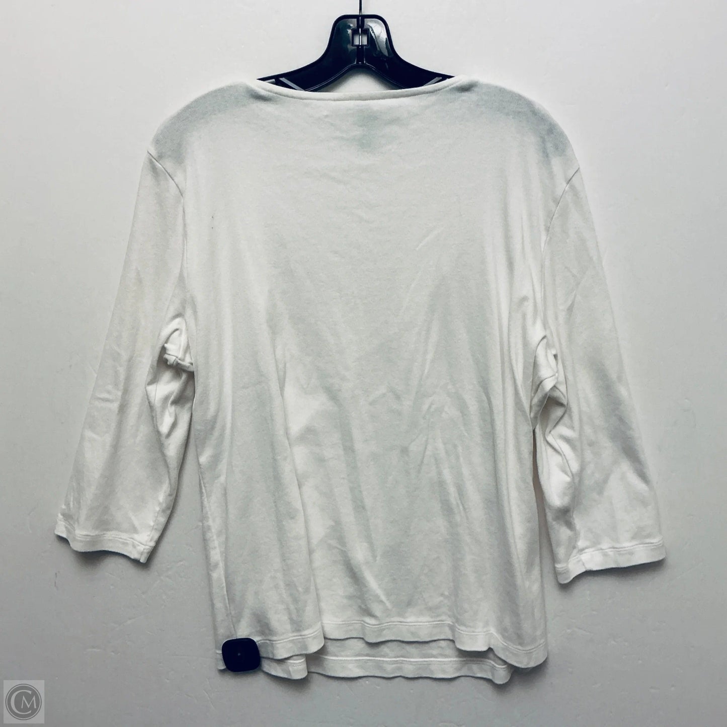 Top Long Sleeve By Karen Scott In White, Size: Xl