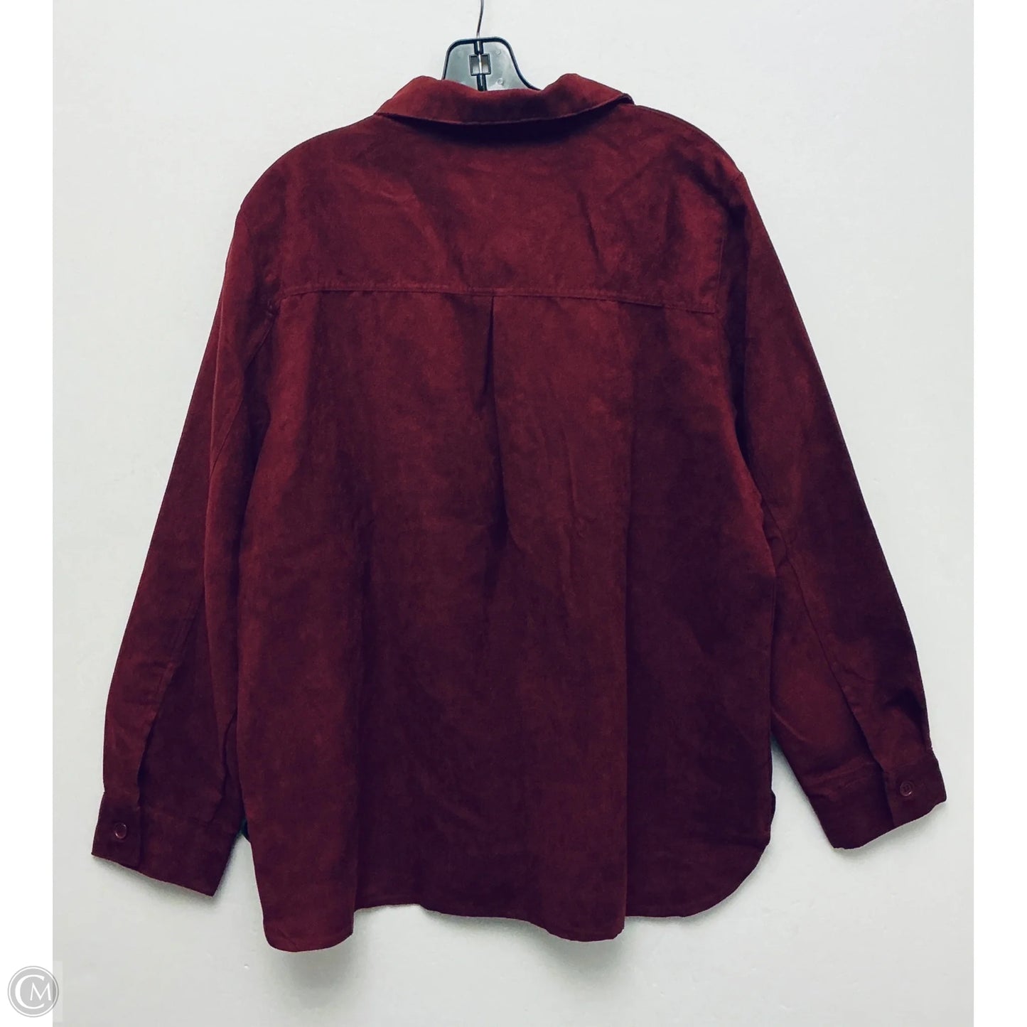 Top Long Sleeve By Clothes Mentor In Maroon, Size: Xl