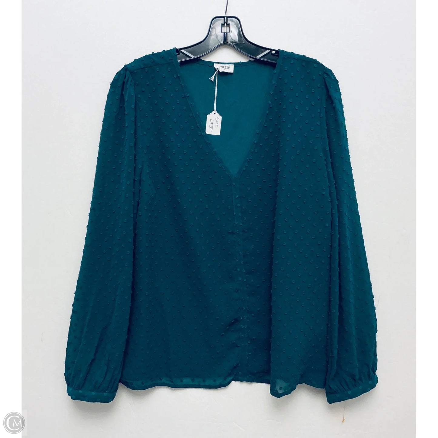 Top Long Sleeve By J. Crew In Green, Size: L