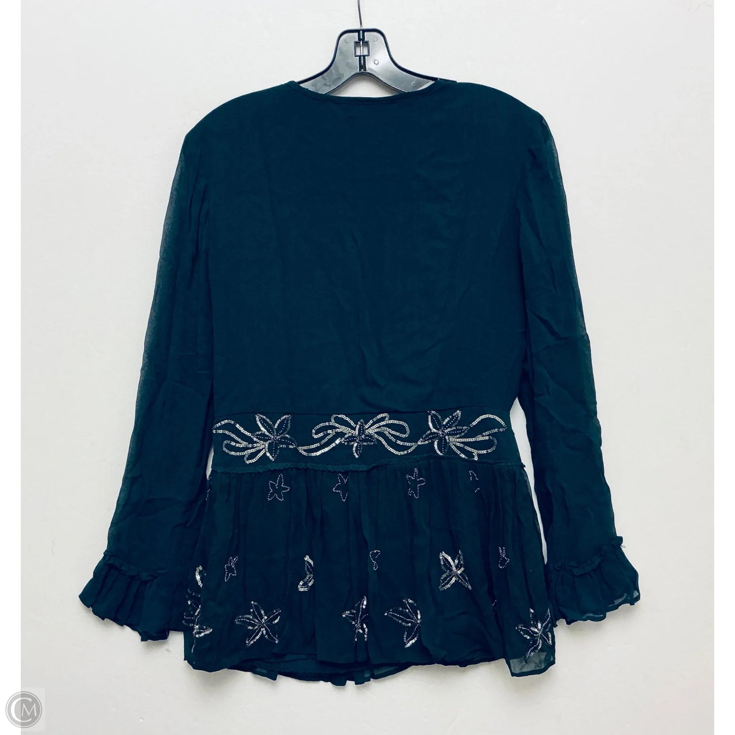 Top Long Sleeve By Ranna Gill In Green, Size: S