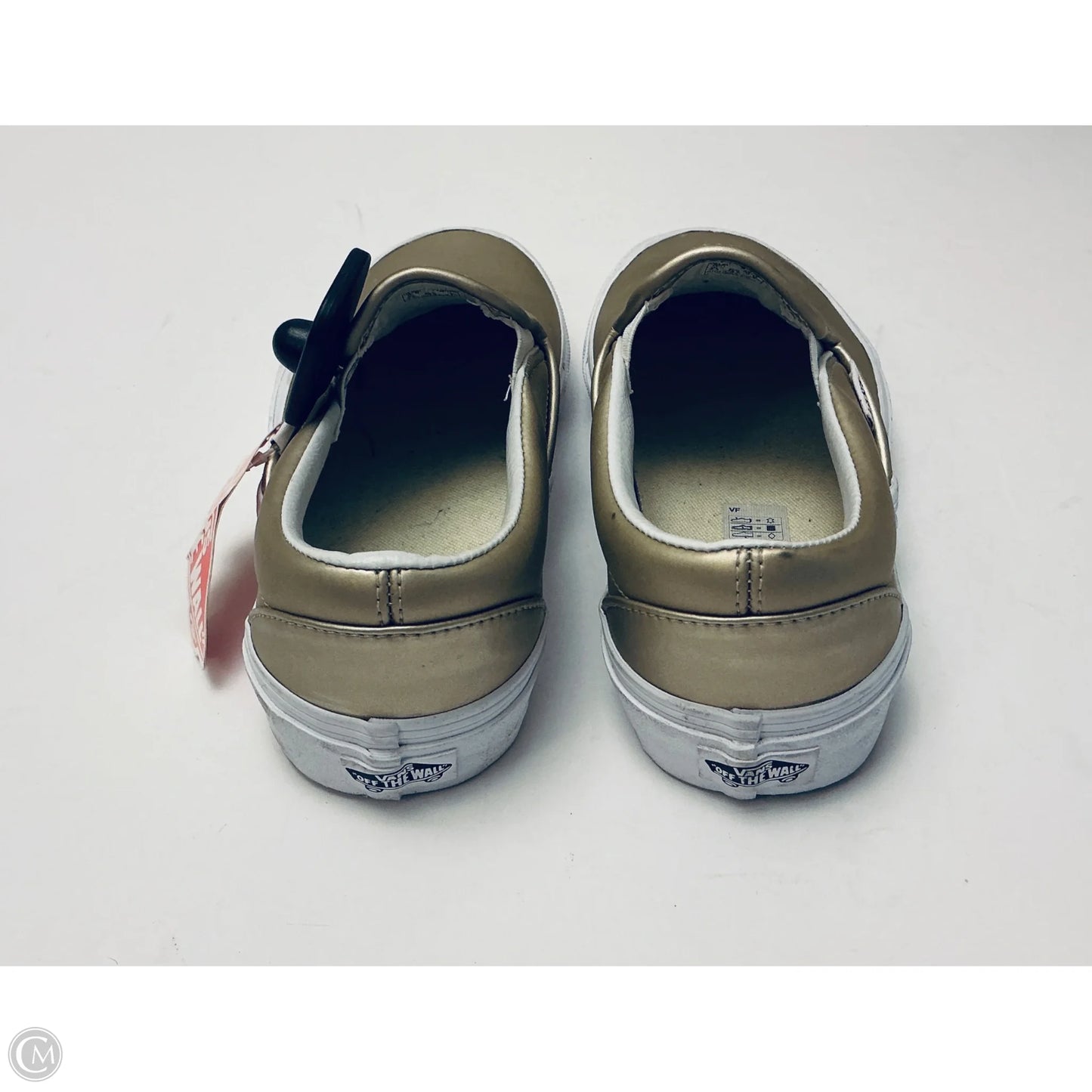 Shoes Sneakers By Vans In Gold, Size: 8