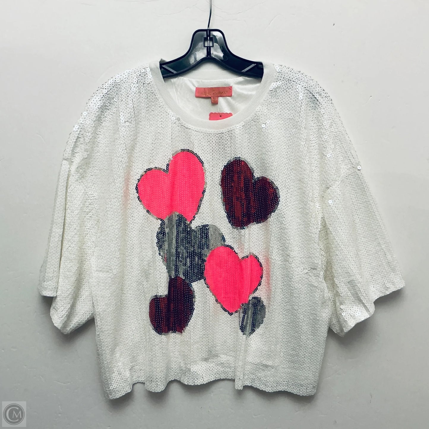 Top Short Sleeve By Simply Southern In White, Size: Xl