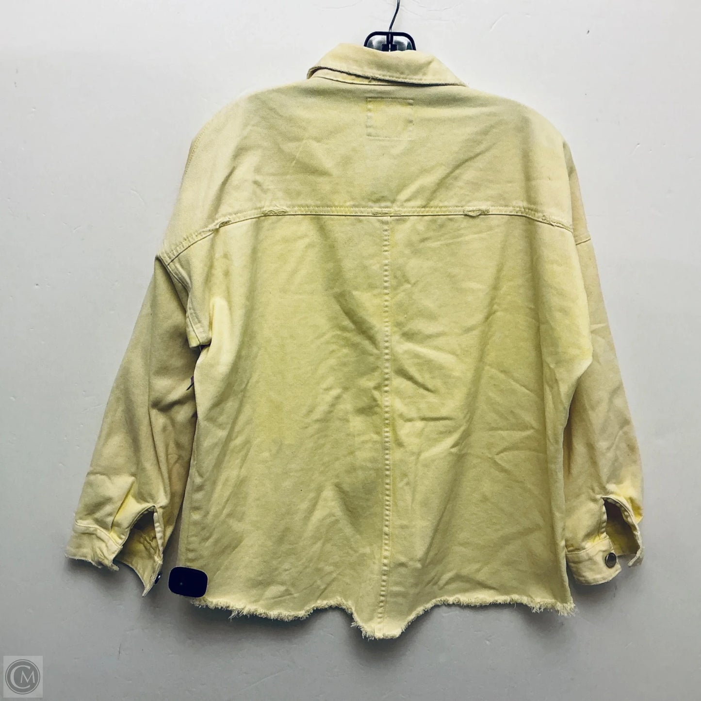 Jacket Denim By Black Label In Yellow, Size: M