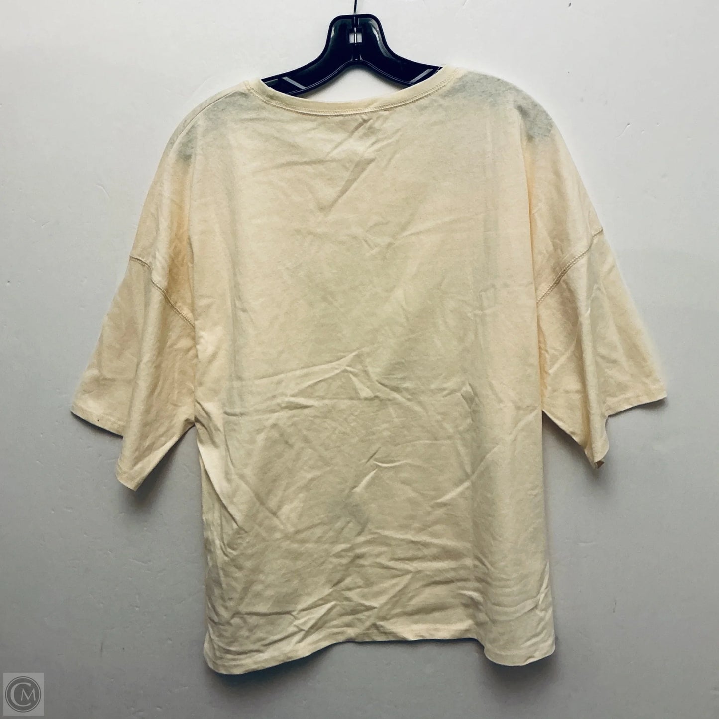 Top Short Sleeve By Peach Love Cream California In Cream, Size: S