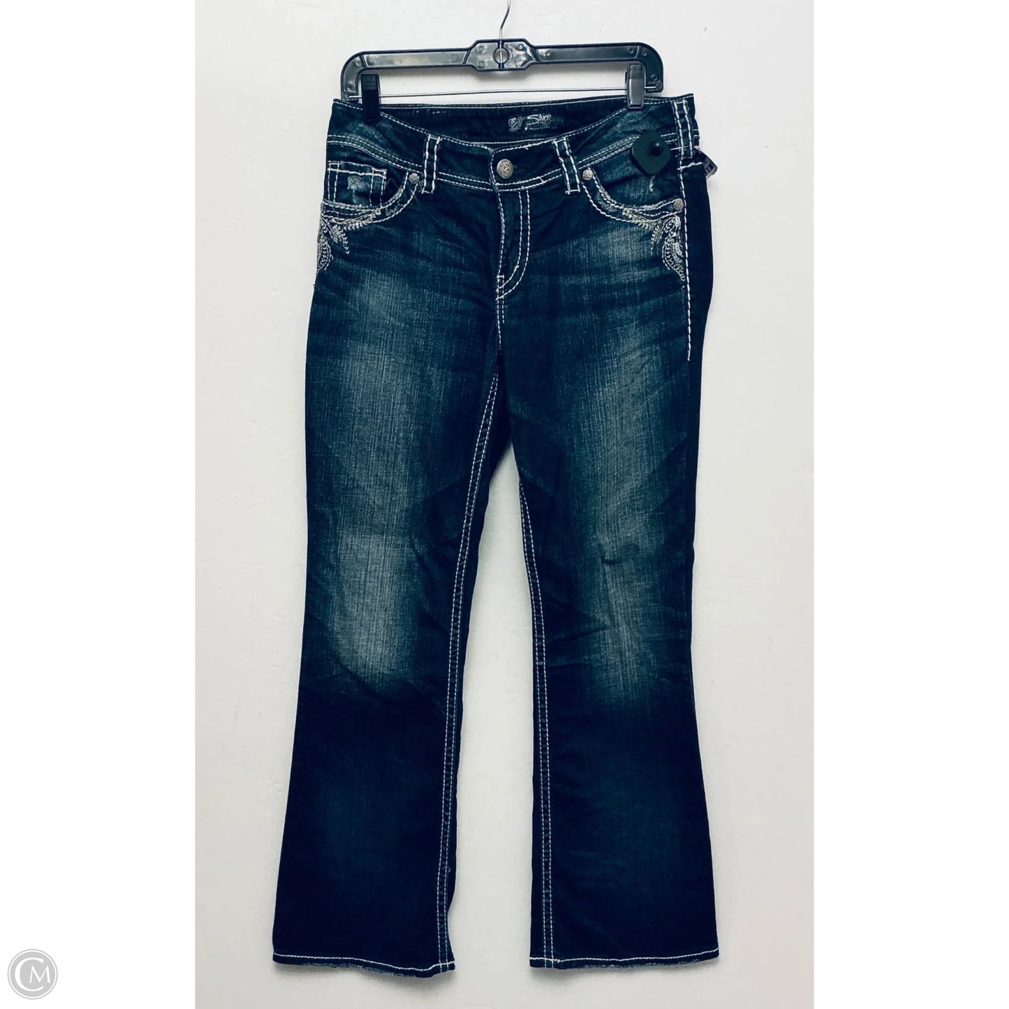 Jeans Boot Cut By Silver In Blue Denim, Size: 10