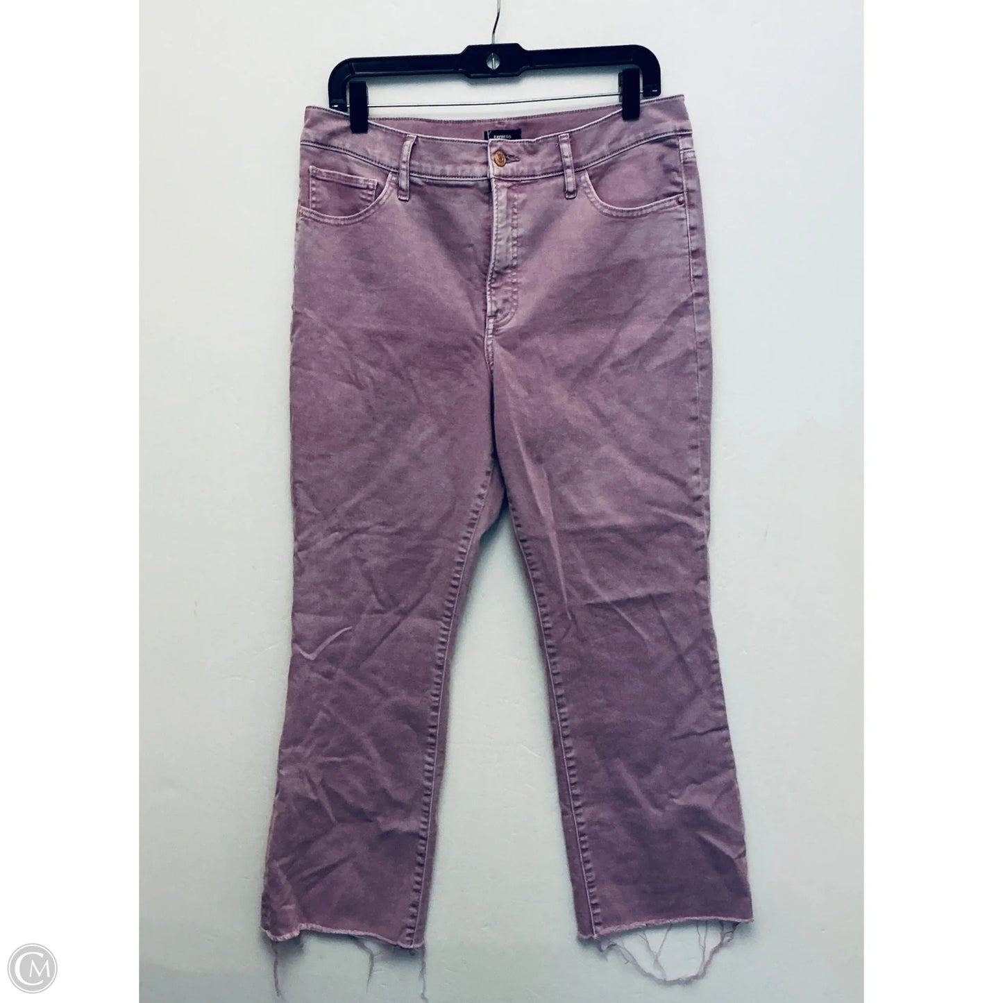 Jeans Wide Leg By Express In Purple, Size: 10