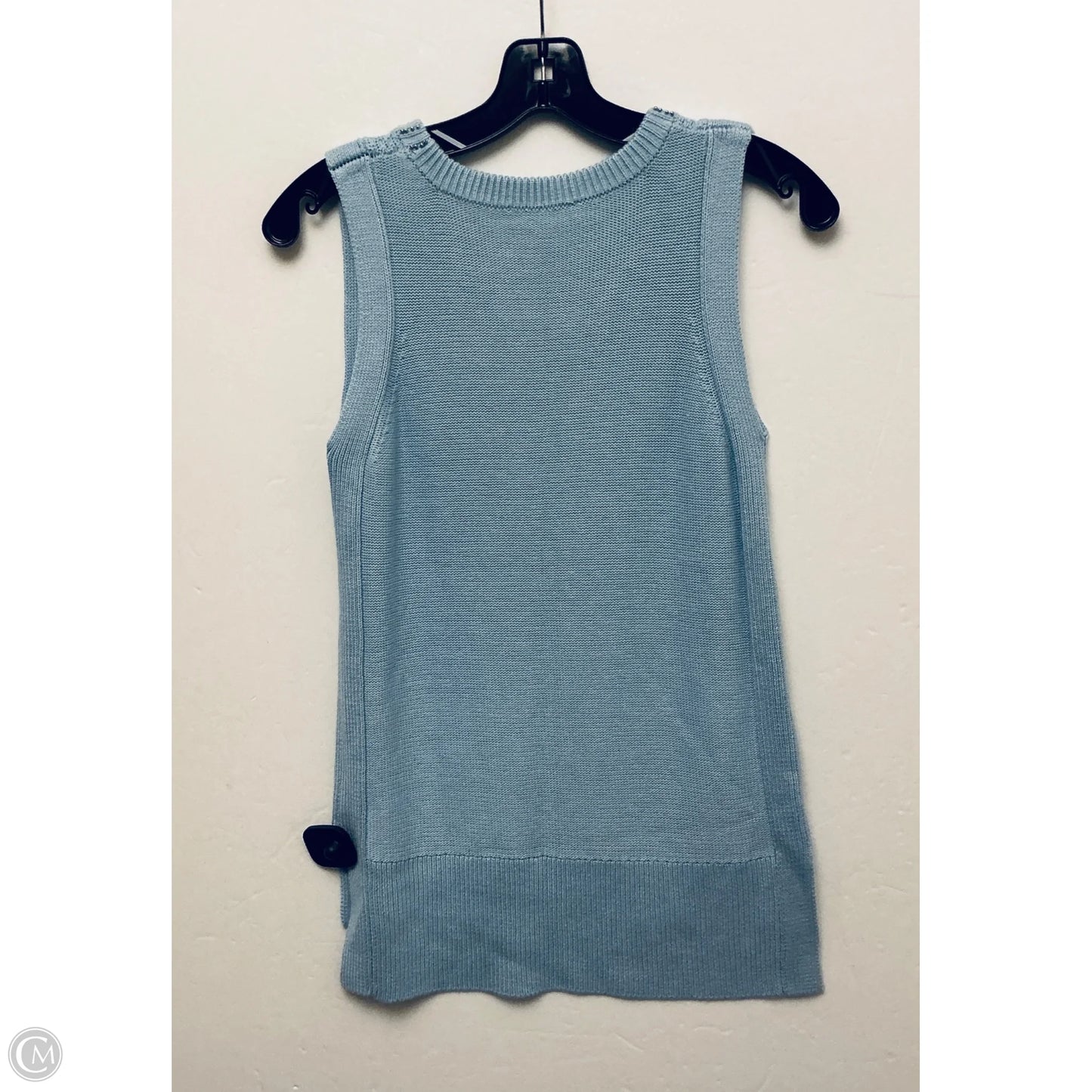 Vest Sweater By Joan Vass In Blue, Size: S
