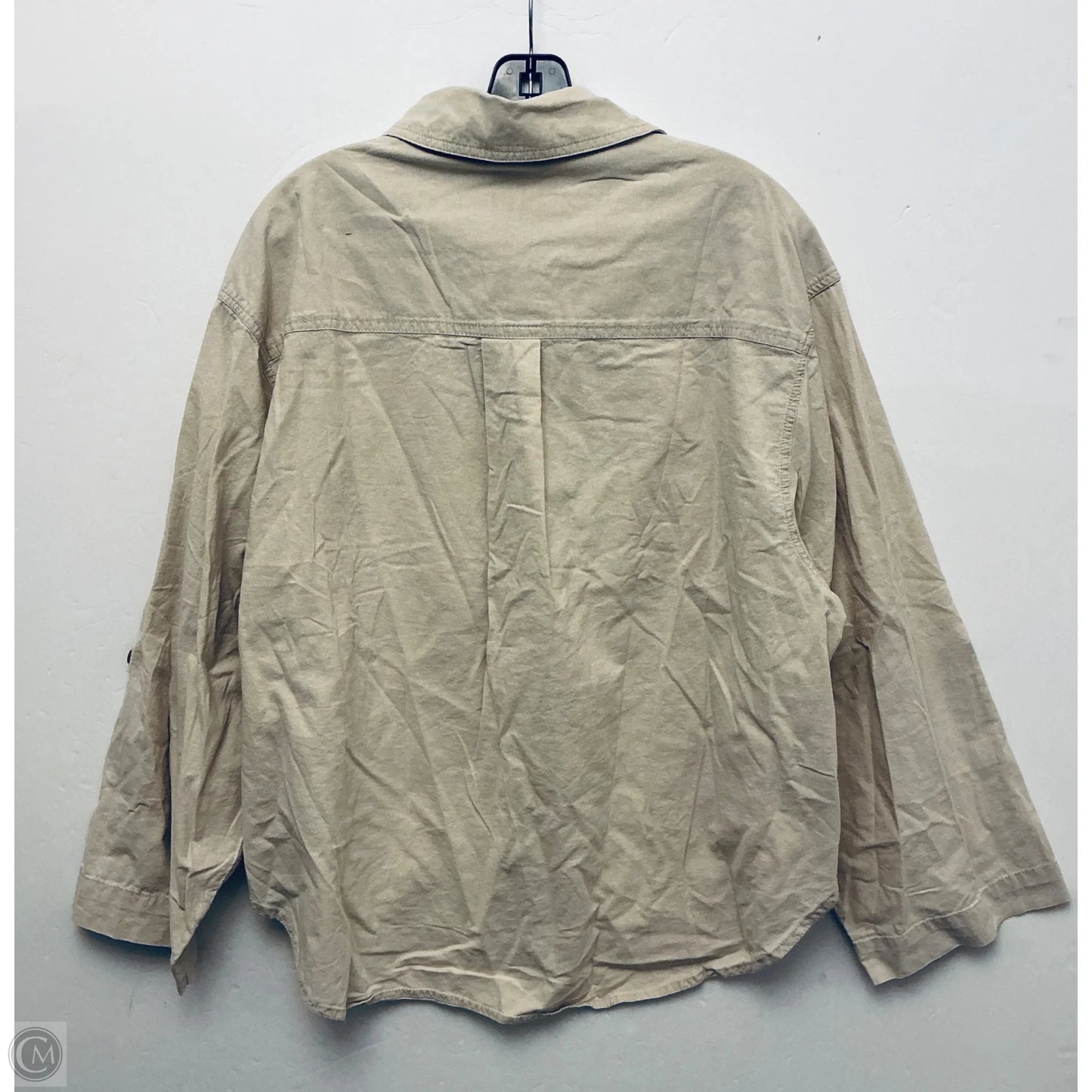 Top Long Sleeve By Bibi In Tan, Size: M