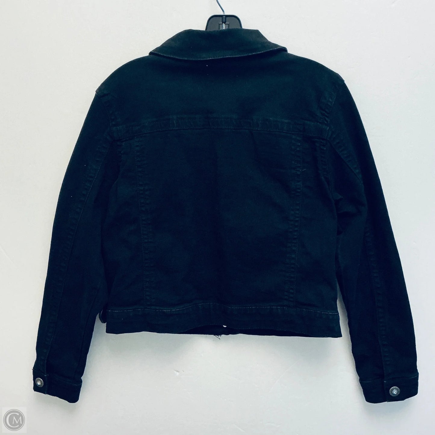Jacket Denim By Clothes Mentor In Black, Size: M
